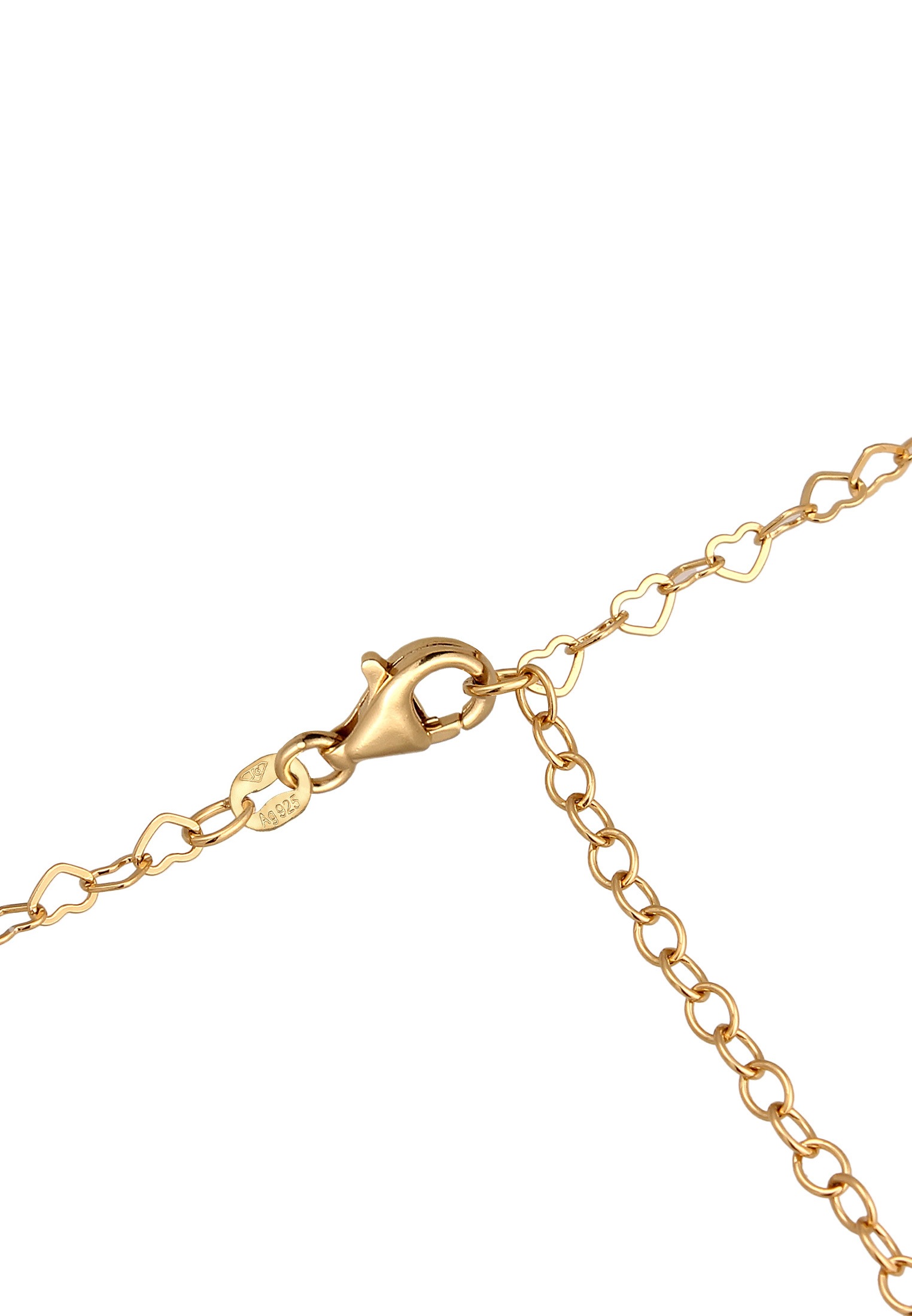 Elli Bauchketten und Fußketten Set »Schmuckzubehör Taillenkette Body Chain Herz 925er Silber vergoldet«