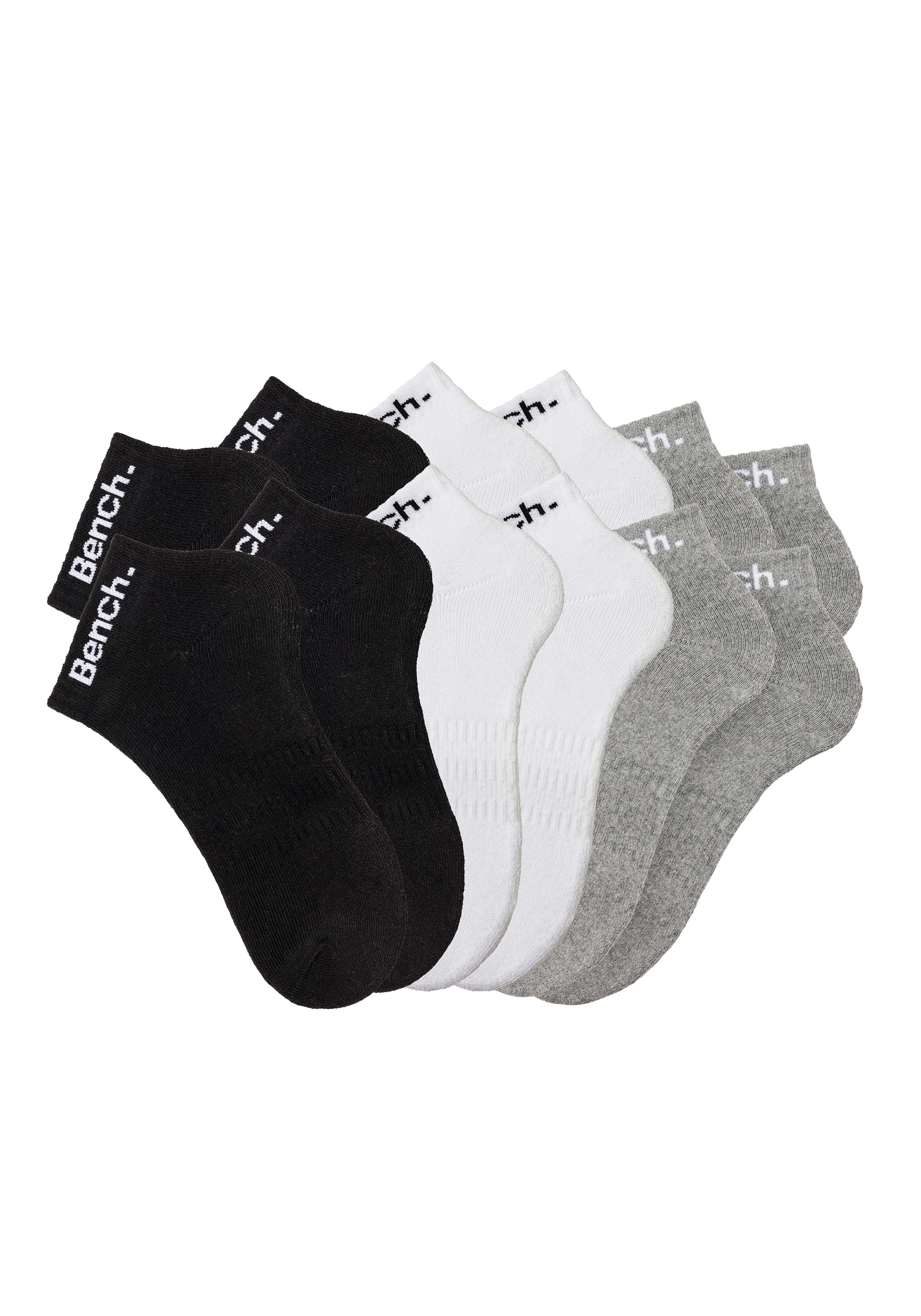Bench. Sportsocken, (Packung, 12 Paar), Tennis Kurzsocken mit Halbfußfrottee
