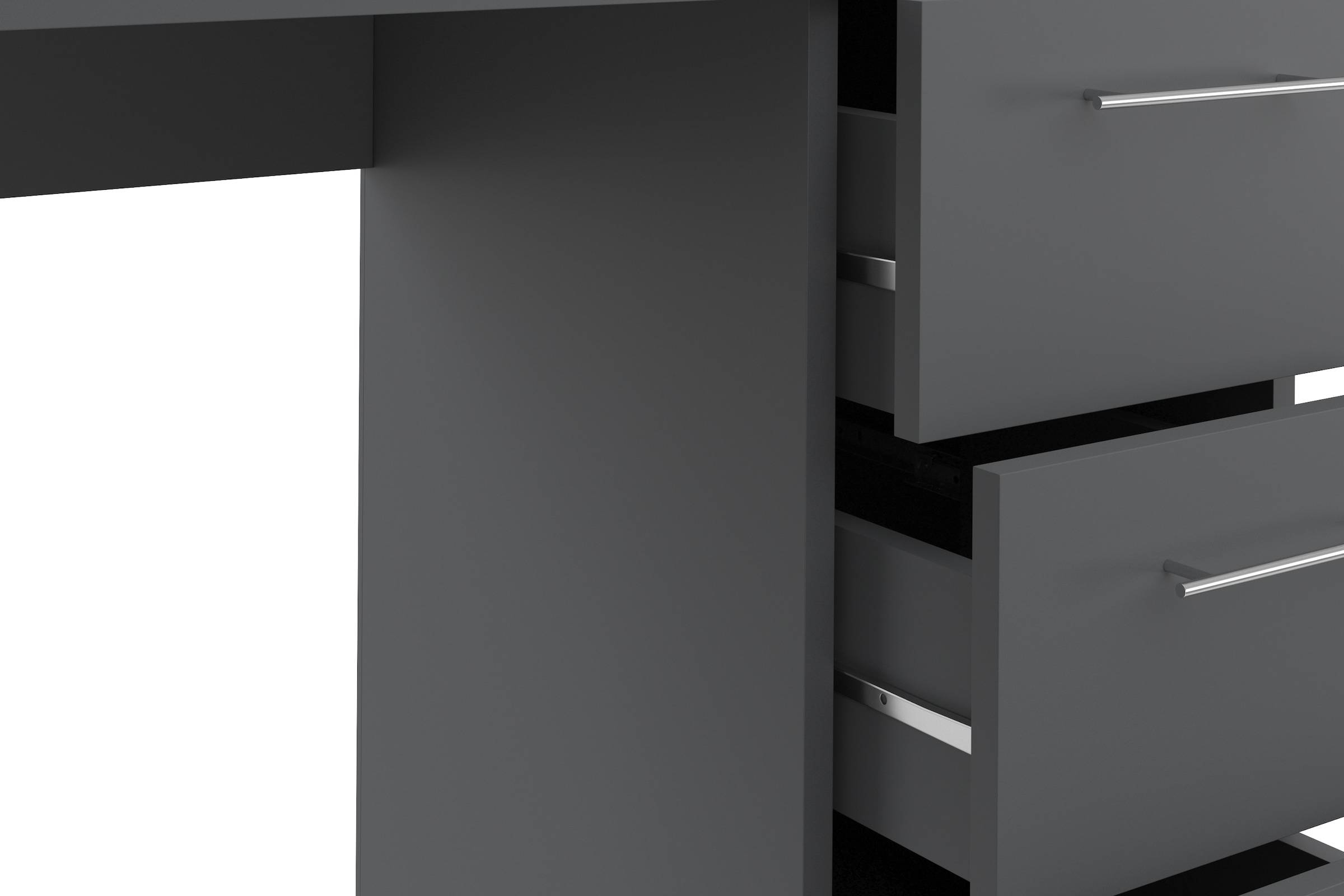 VOGL Möbelfabrik Schreibtisch »Tobi, optional mit Tastaturauszug,«, mit 3 Schubkästen, Breite 115 cm, Made in Germany