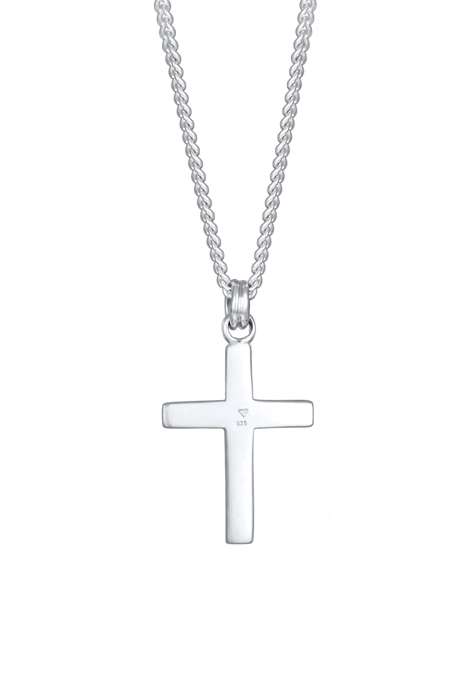 Kuzzoi Silberkette »Halskette Kreuz Glasperlen Modern 925 Silber«