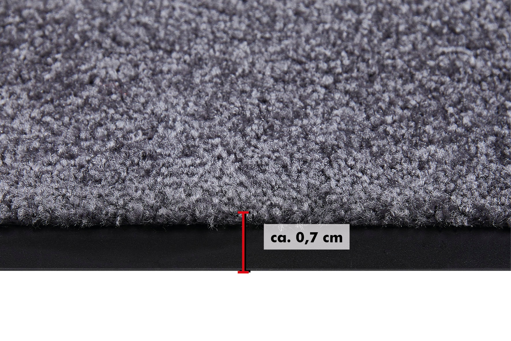 Andiamo Fußmatte »Super Wash & Clean, Made in Belgium«, rechteckig, 7 mm Höhe, Schmutzfangmatte, Uni Farben, rutschhemmend, waschbar