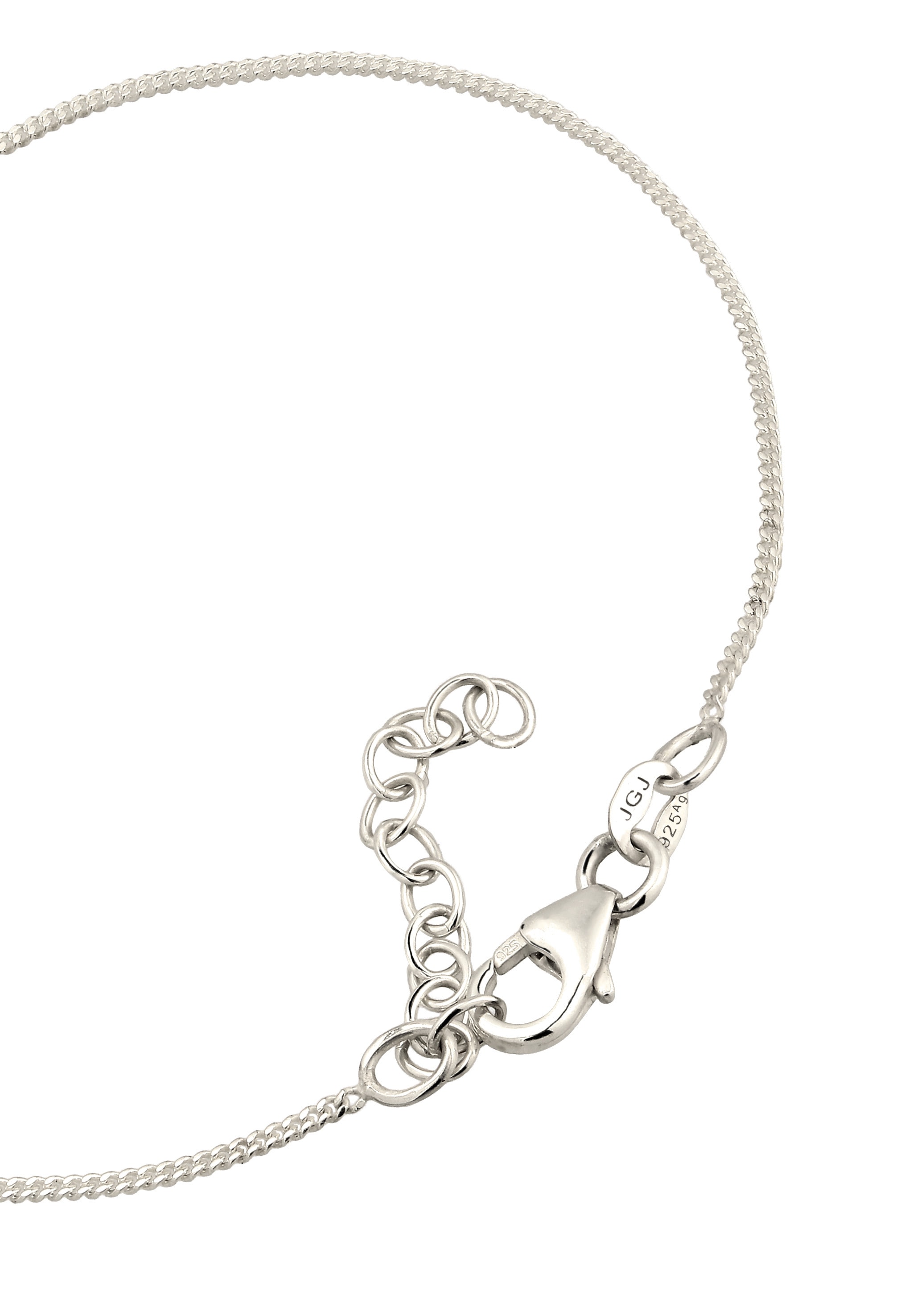Elli Armkette »Armband Steine Kreis Bergkristall Transparent 925 Sterling Silber«