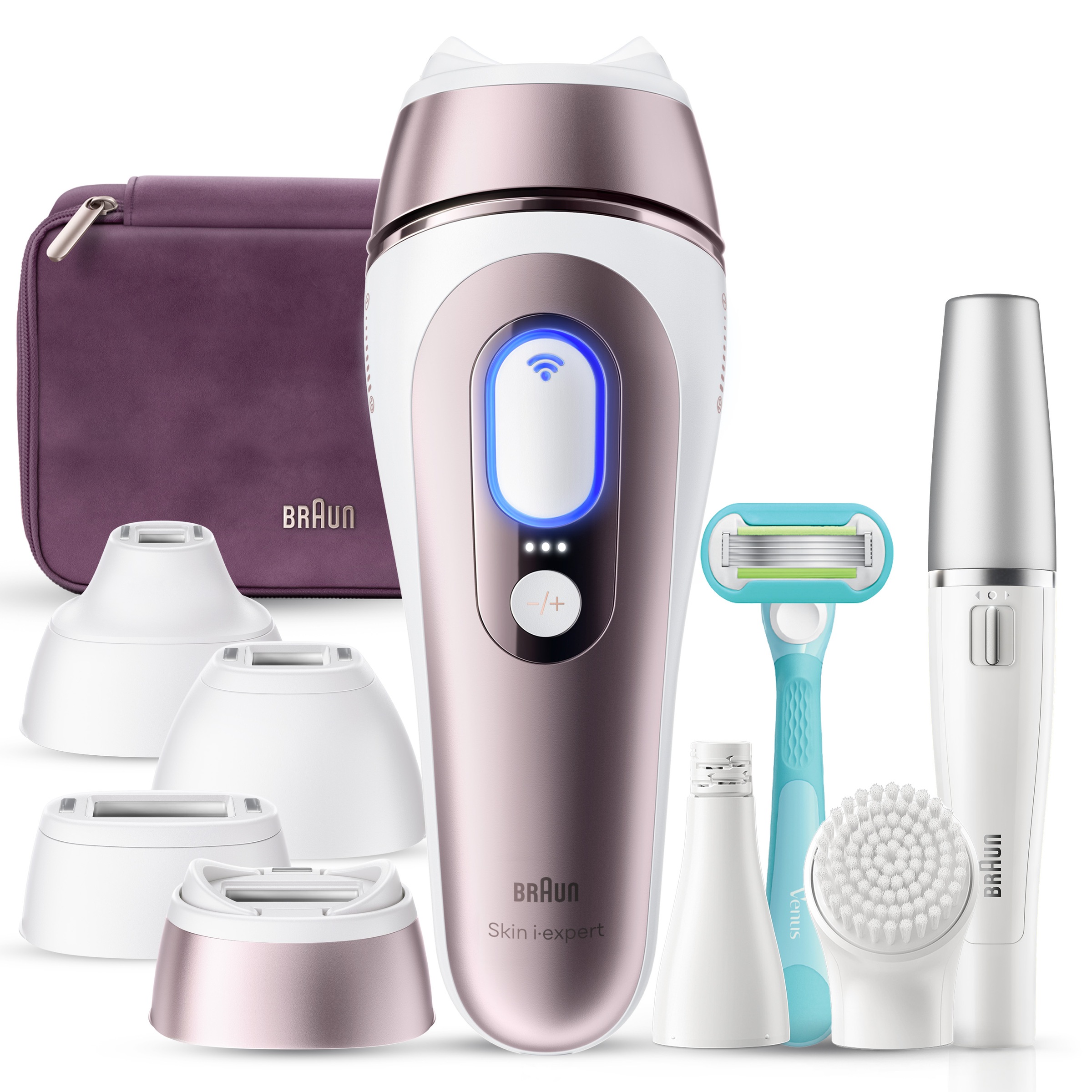 Braun IPL-Haarentferner »PL7431 & Face 810« 400000 Lichtimpulse 4 smarte Aufsätze & FaceSpa Gesichtsepilierer & Reinigungssystem