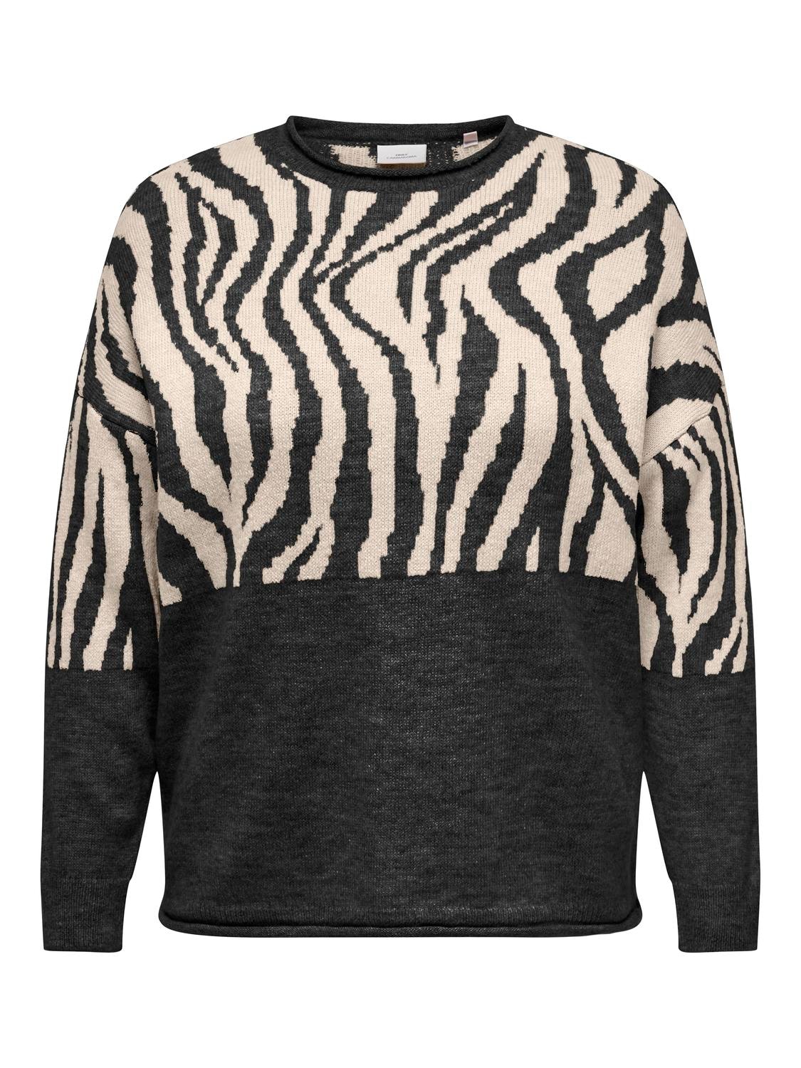 Rundhalspullover »CARJADE ZEBRA L/S O-NECK KNT«