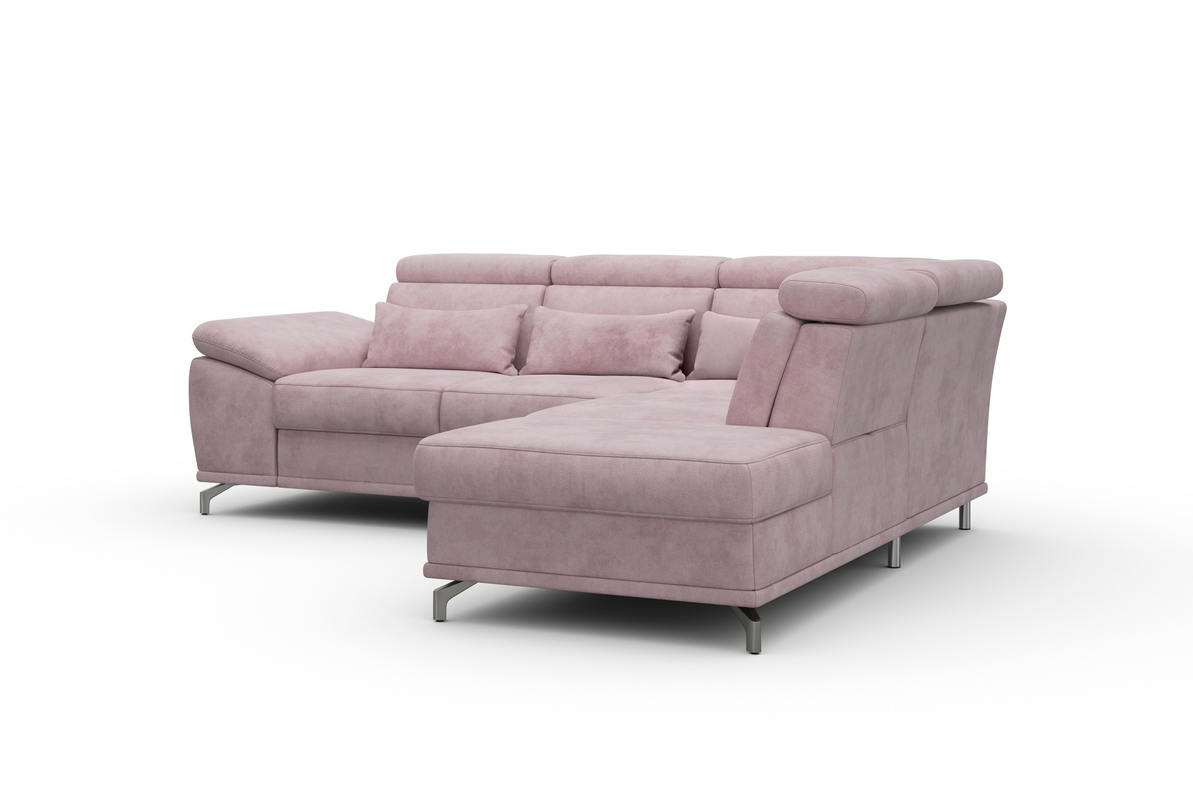 sit&more Ecksofa »Cabrio L-Form, mit Sitztiefenverstellung, Arm- und Kopfteilverstellung«, 3 Nierenkissen, Federkern, optional Bettfunktion und Stauraum