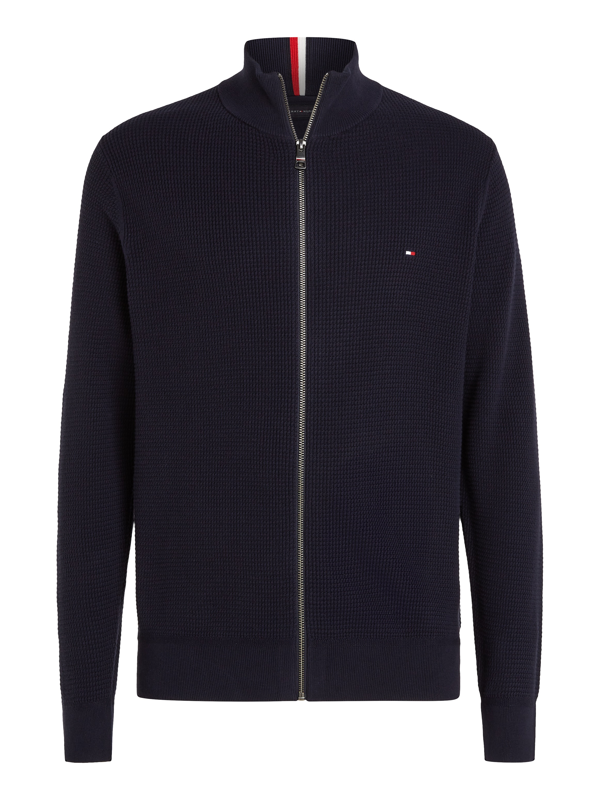 Tommy Hilfiger Cardigan »REFINED STRUCTURE ZIP THRU«, mit feiner Struktur