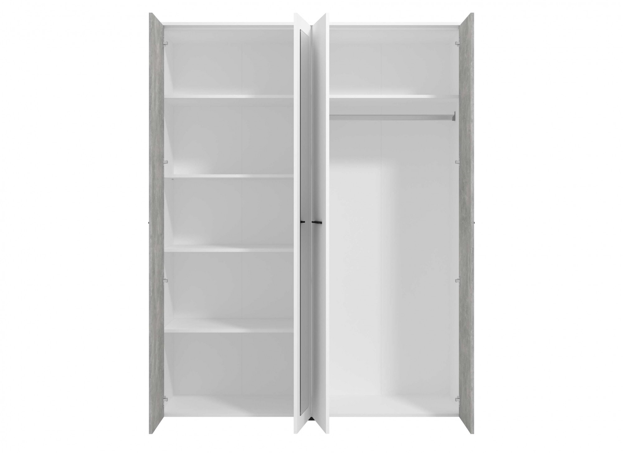 INOSIGN Kleiderschrank »Varadero, 2 moderne Farbkombinationen mit schwarzen Griffen«, mit 1 Spiegeltür, in den Breiten 119 und 157cm, FSC-zertifiziert