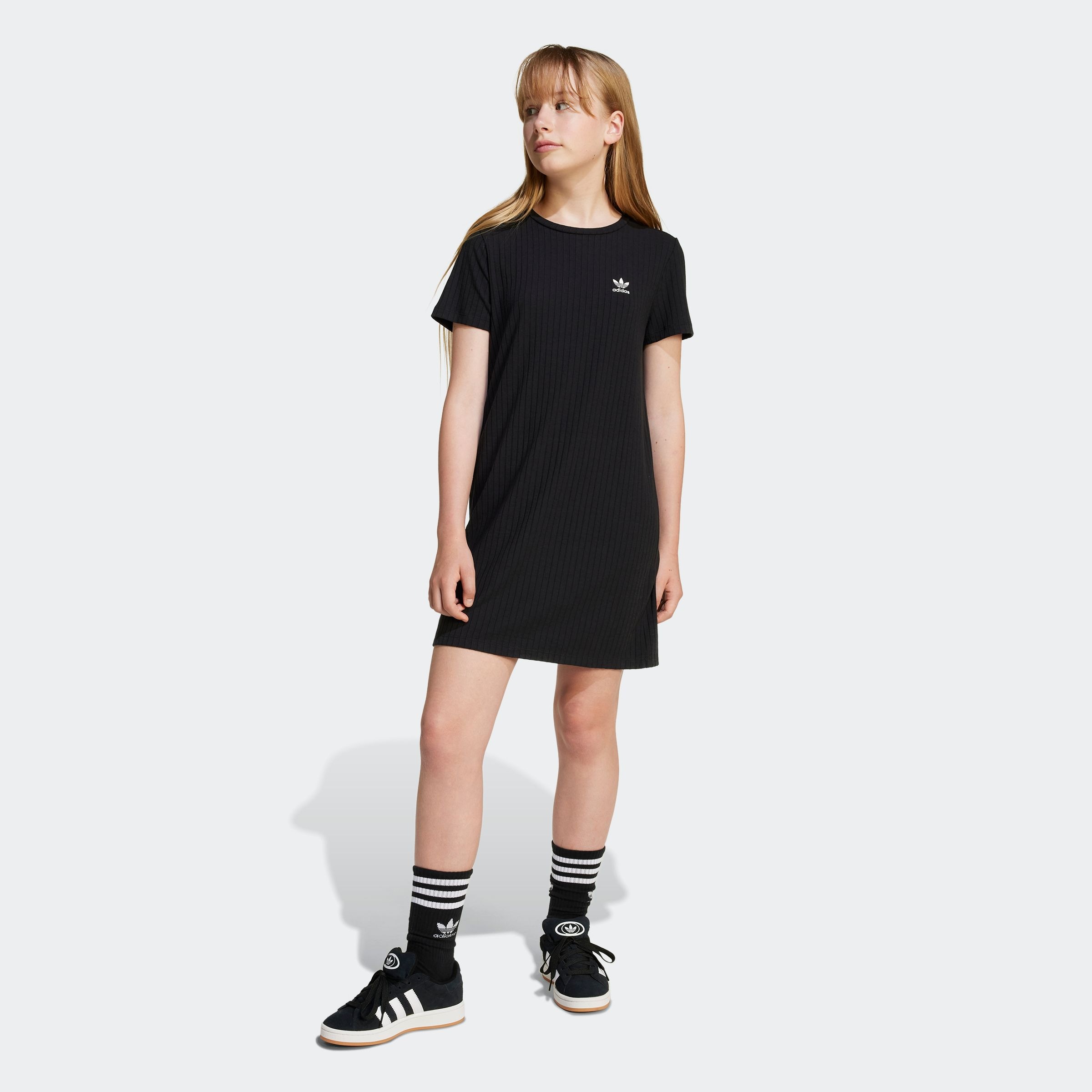 Adidas Originals Shirtkleid »RIB DRESS« 1 Stk. tlg. in schwarz, Größe 128
