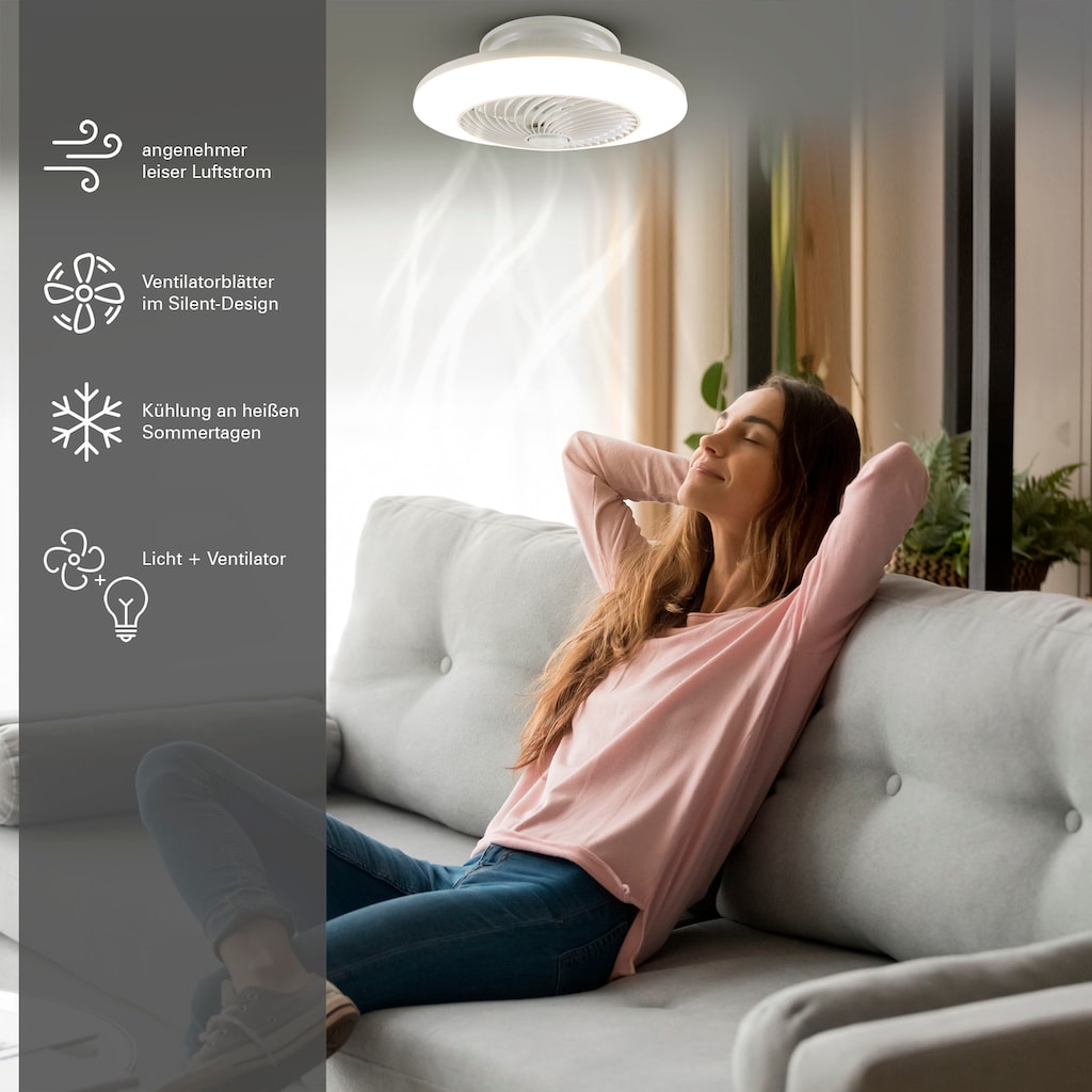 näve LED Deckenleuchte »Adoranto Deckenventilator«