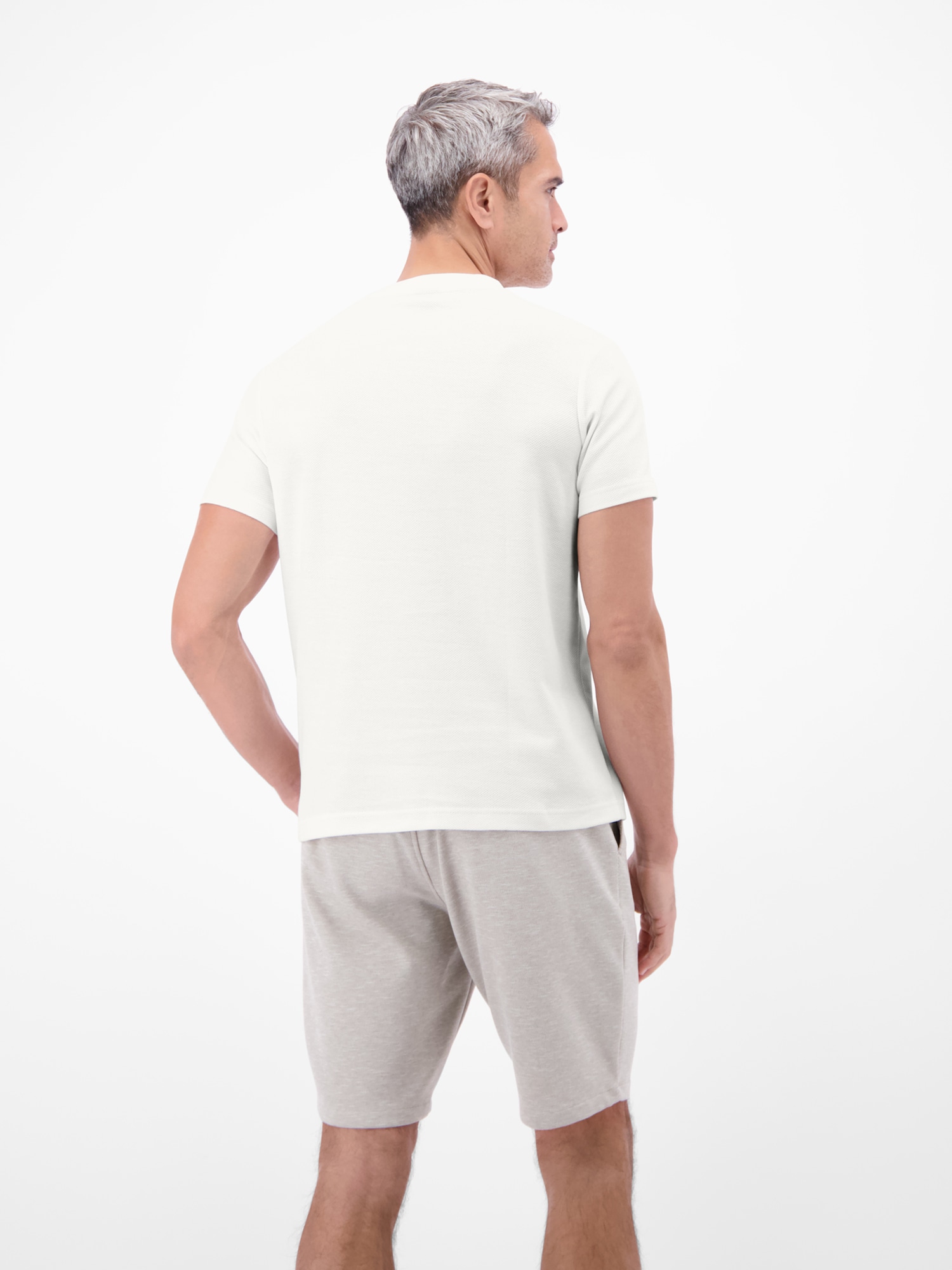 LERROS T-Shirt »T-Shirt mit Waffelstruktur aus 100 % Baumwolle«