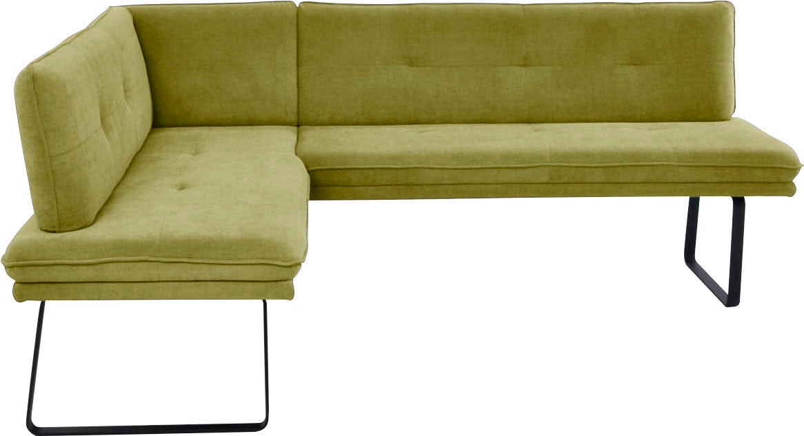 K+W Komfort & Wohnen Eckbank 1 Stk. tlg. Polstereckbank in Spitzkissenoptik, Sitz und Rücken gesteppt