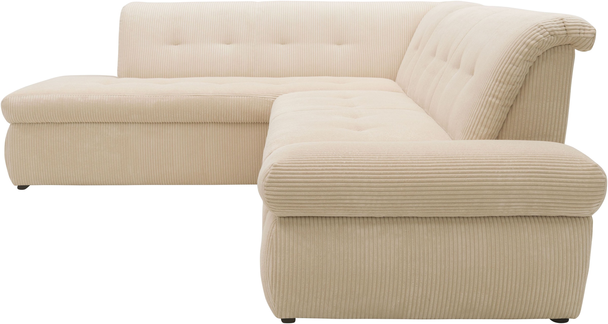 DOMO collection Ecksofa »Moric L-Form«, wahlweise mit Bettfunktion und Armlehnenverstellung, auch in Cord