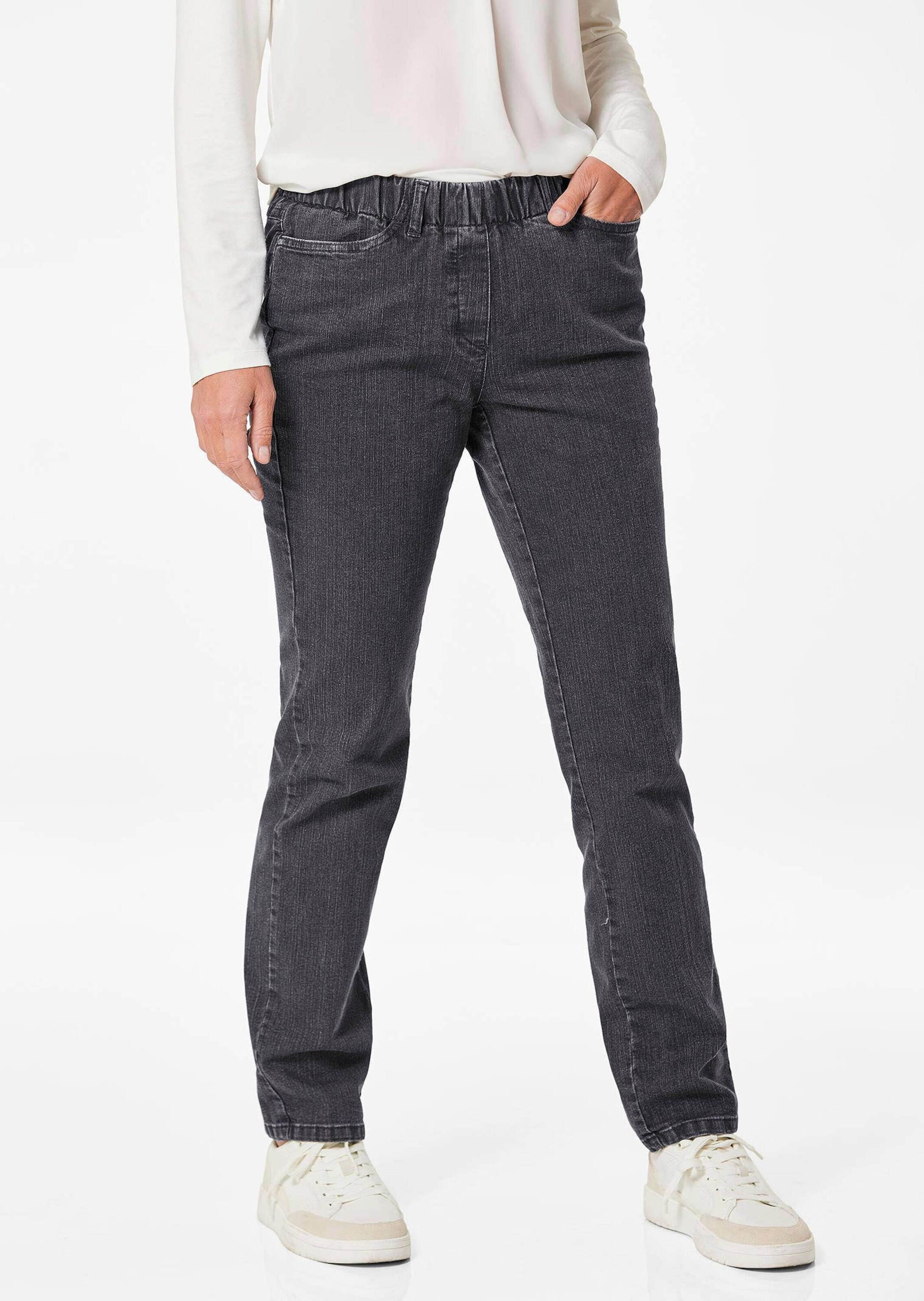 GOLDNER Regular-fit-Jeans »Kurzgröße Klassische Jeansschlupfhose LOUISA«