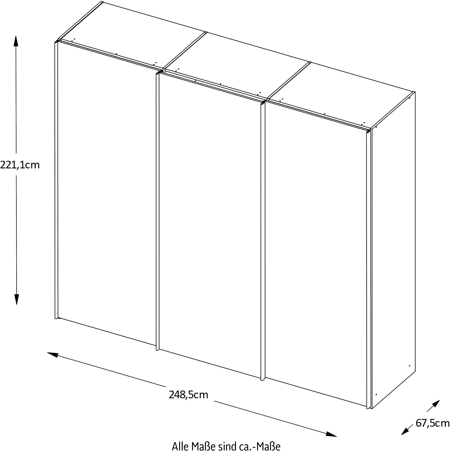 STAUD Schwebetürenschrank »Includo, Made in Germany«