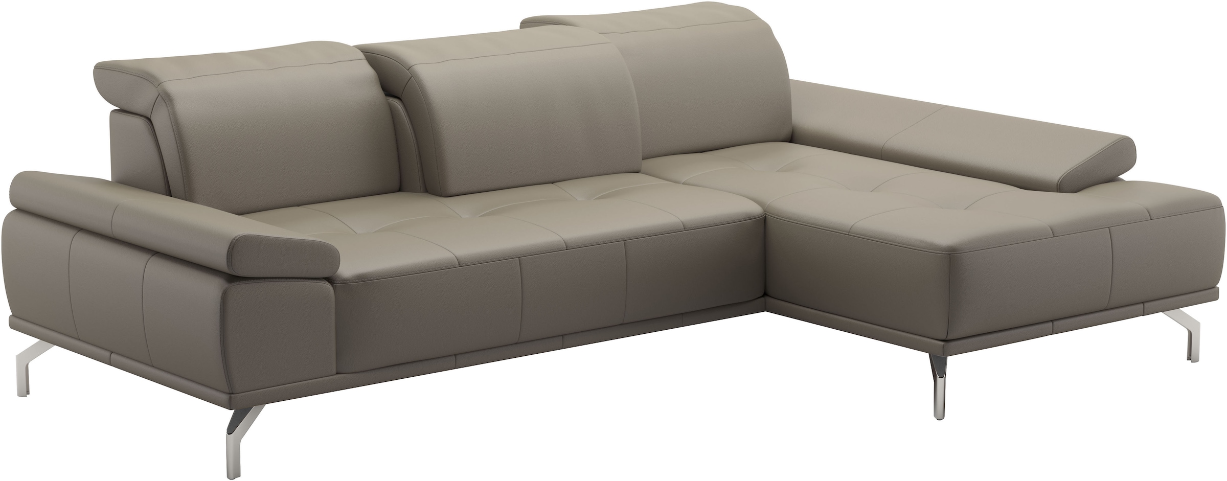 Places of Style Ecksofa »Caluna«, Inkl.Sitztiefenverstellung, wahlweise mit Kopf- und Armteilverstellung