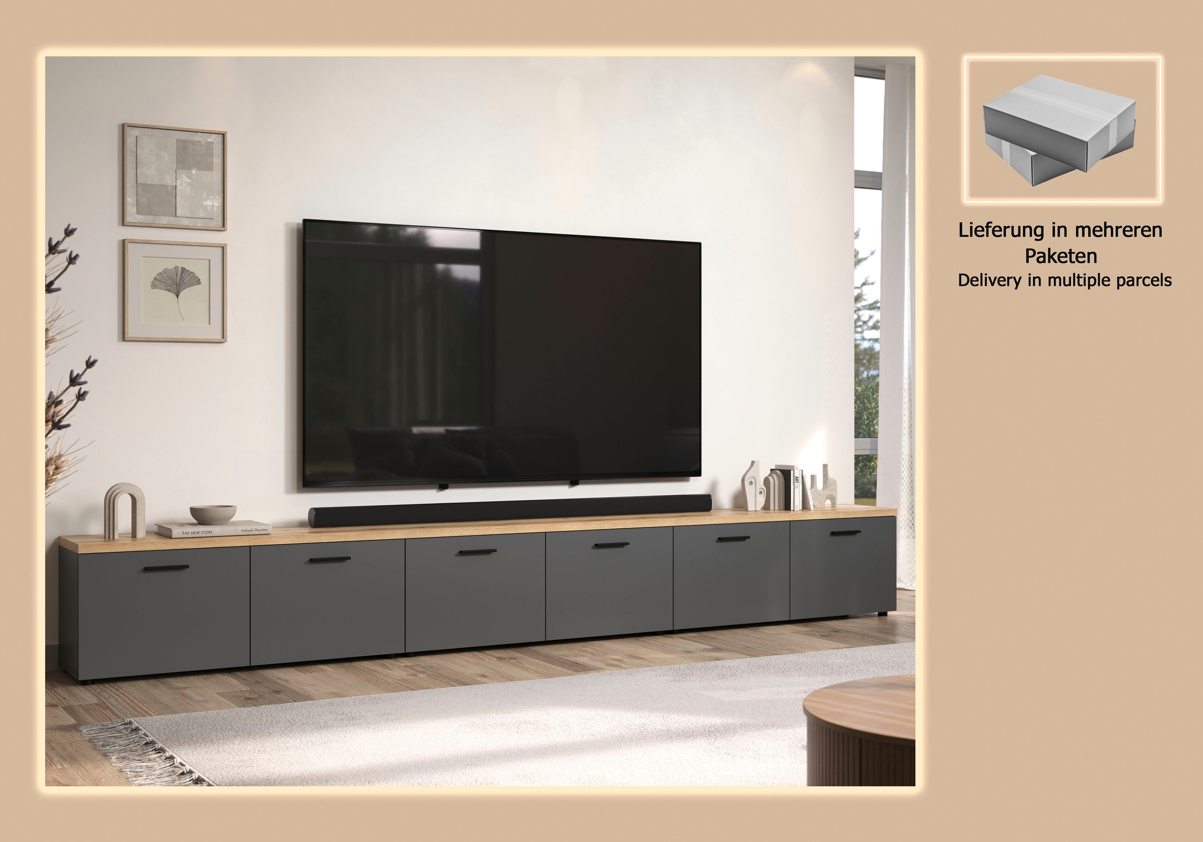 Home affaire TV-Wand »Bajo« 3 Stk. tlg.