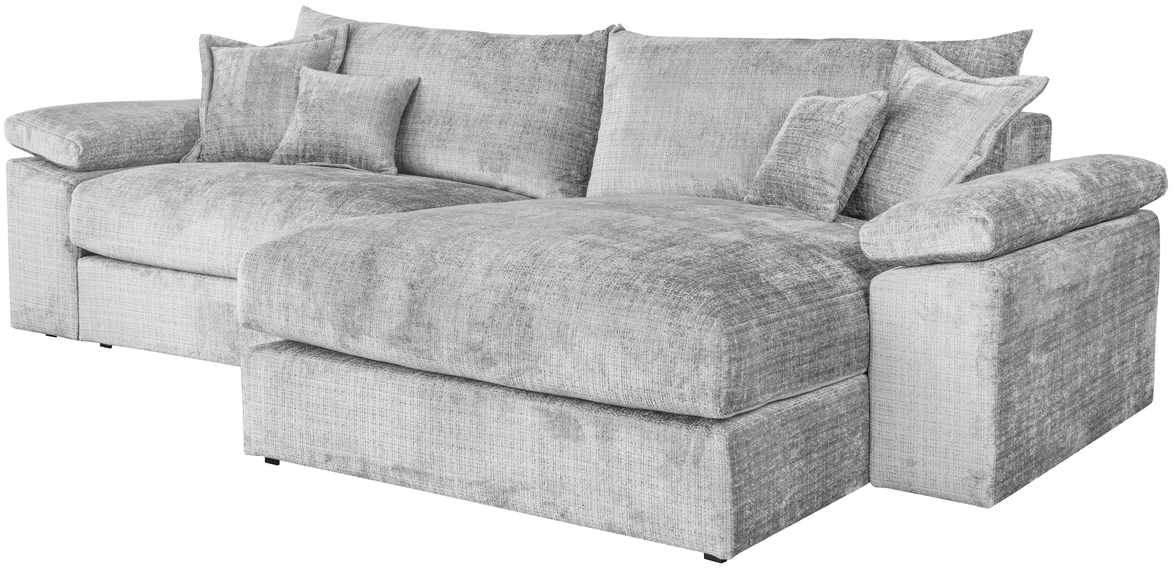 Home affaire Ecksofa »Soft&Cosy XXL L-Form, B: 303 cm«, Mega-Sofa, Cord oder Chenille-Struktur, mit Federkern & 4 Zierkissen