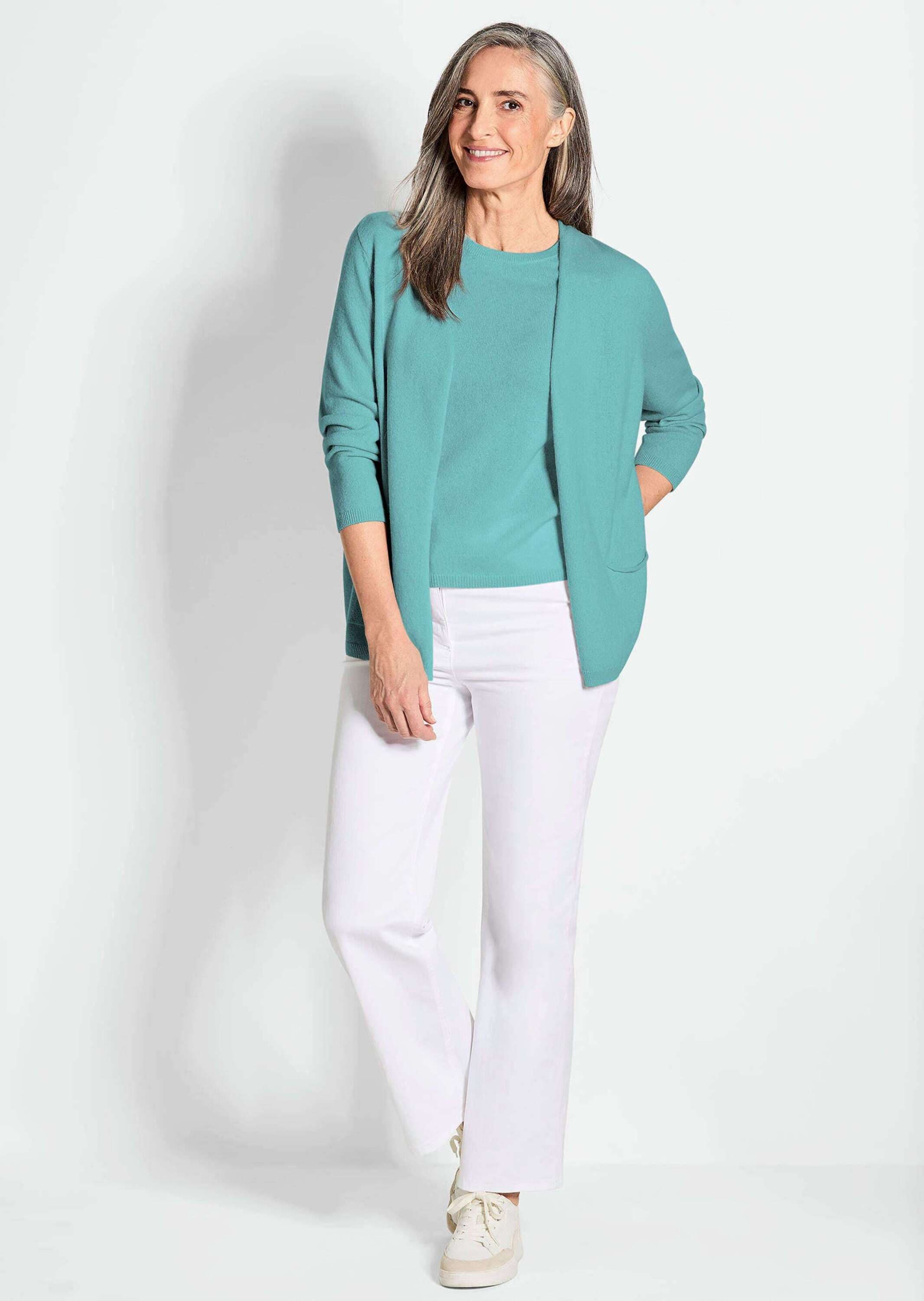 GOLDNER Strickjacke »Cardigan in langer offener Form«