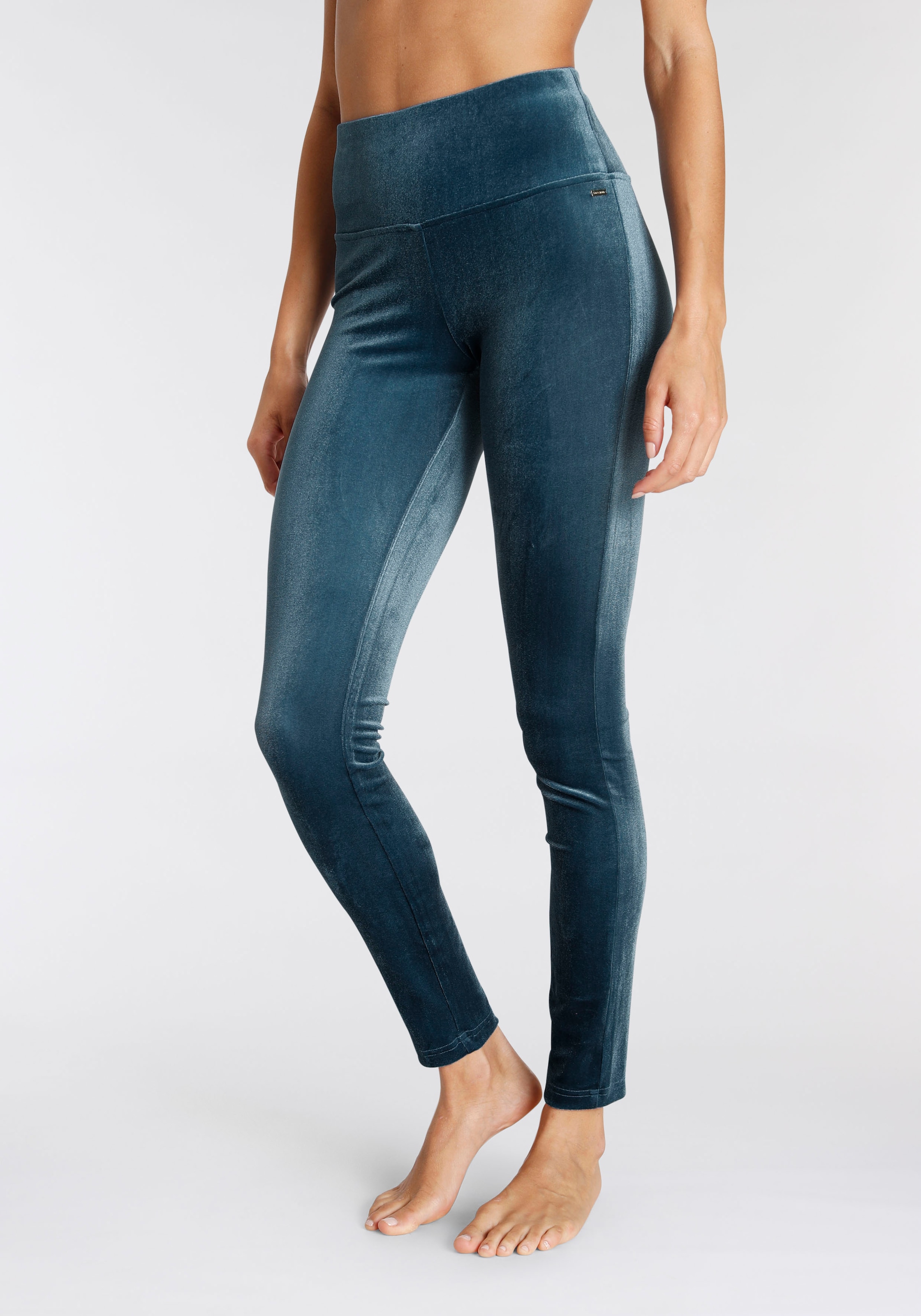 LASCANA Leggings, in weicher, elastischer Samtoptik