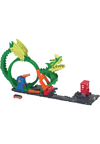 Hot Wheels Autorennbahn »City Drachen-Angriff Looping Set«, inklusive 1 Spielzeugauto kaufen