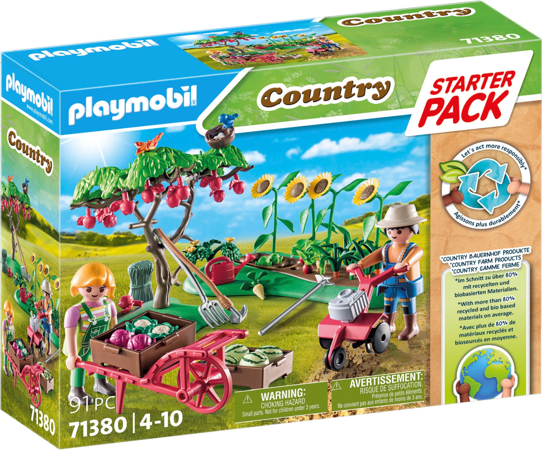 Konstruktions-Spielset »Starter Pack, Bauernhof Gemüsegarten (71380), Country«, (91...