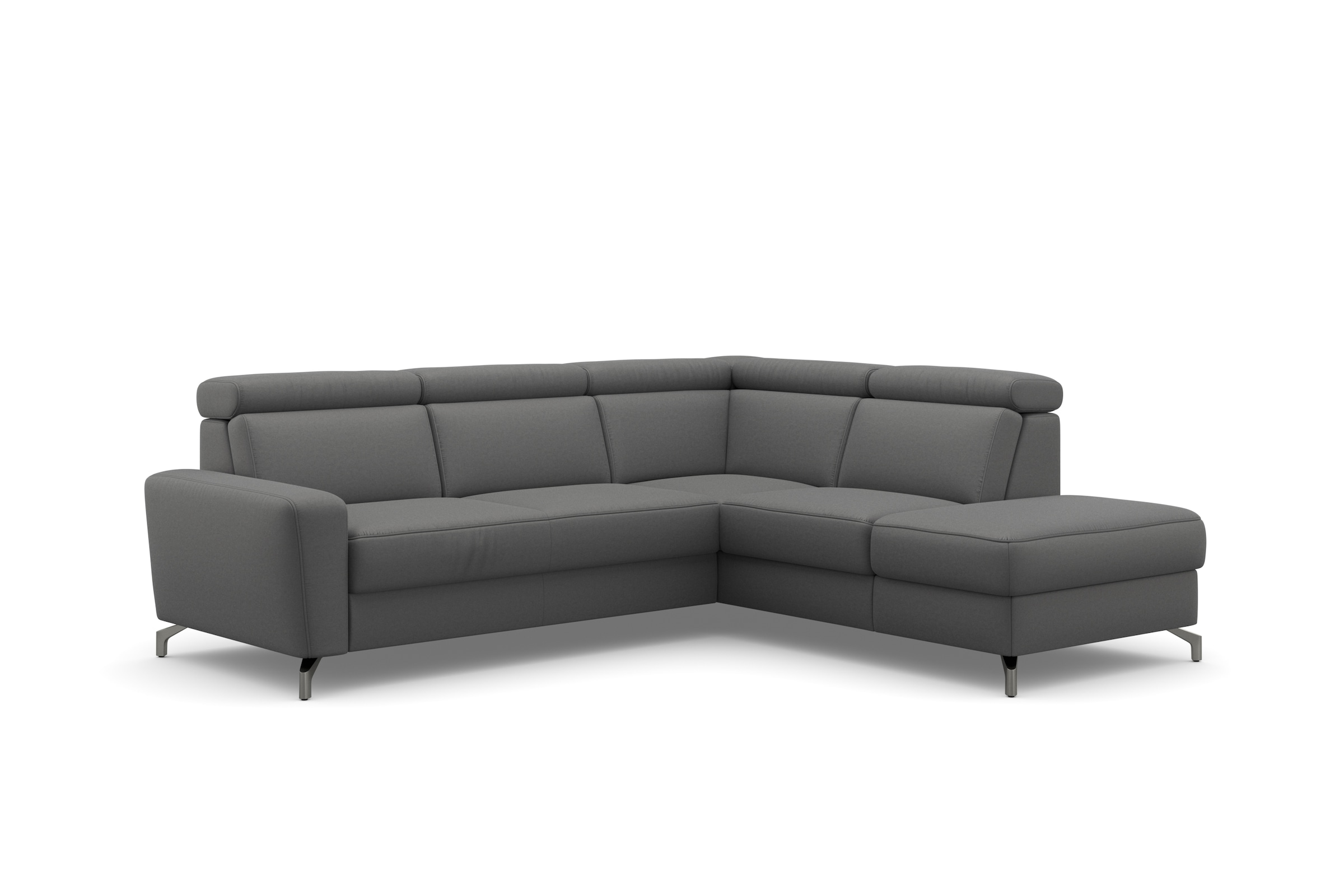 sit&more Ecksofa »Scarlett L-Form«, inklusive Kopfteilverstellung, wahlweise mit Bettfunktion, Bettkasten