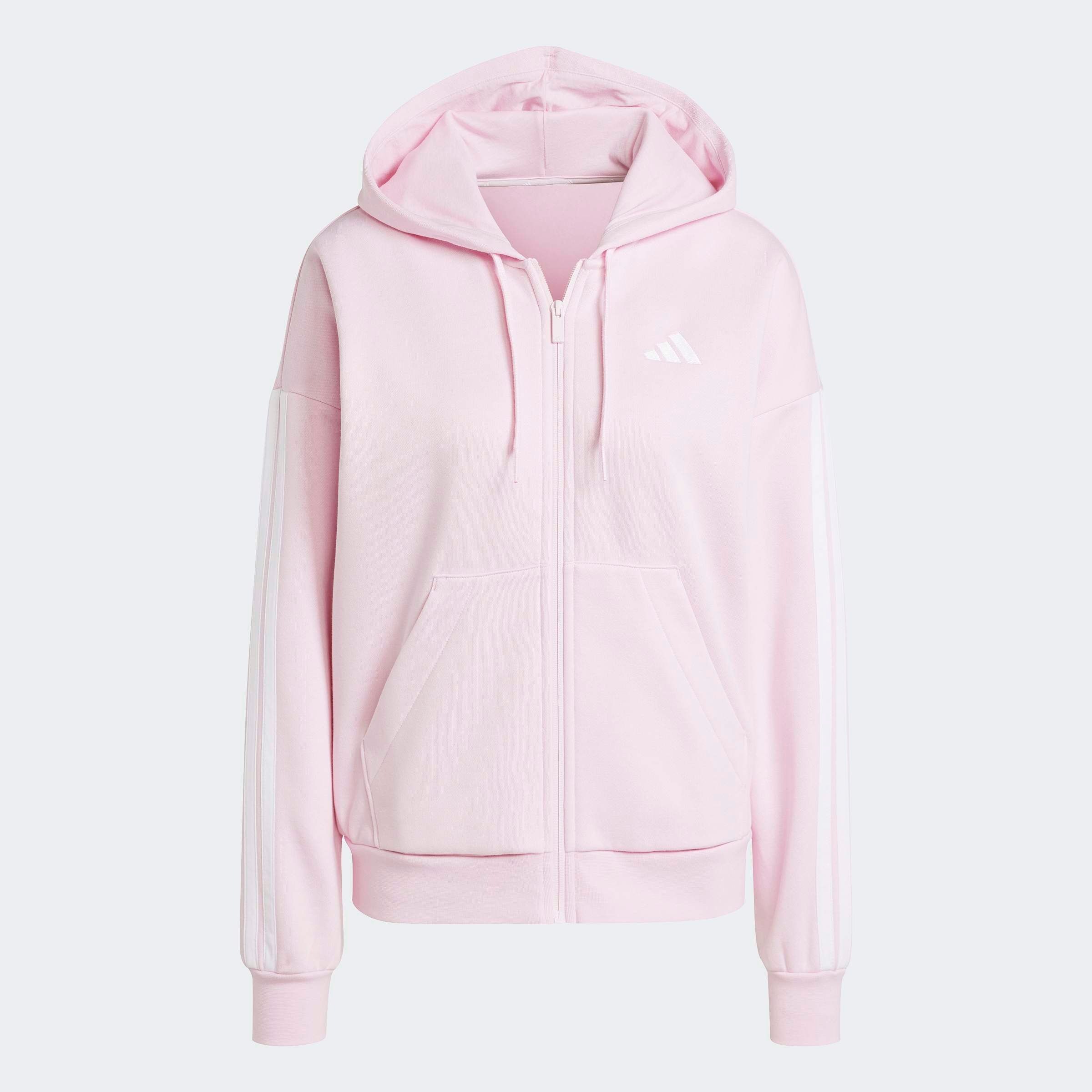 adidas Sportswear Kapuzensweatjacke »ESSENTIALS 3-STREIFEN FLEECE«