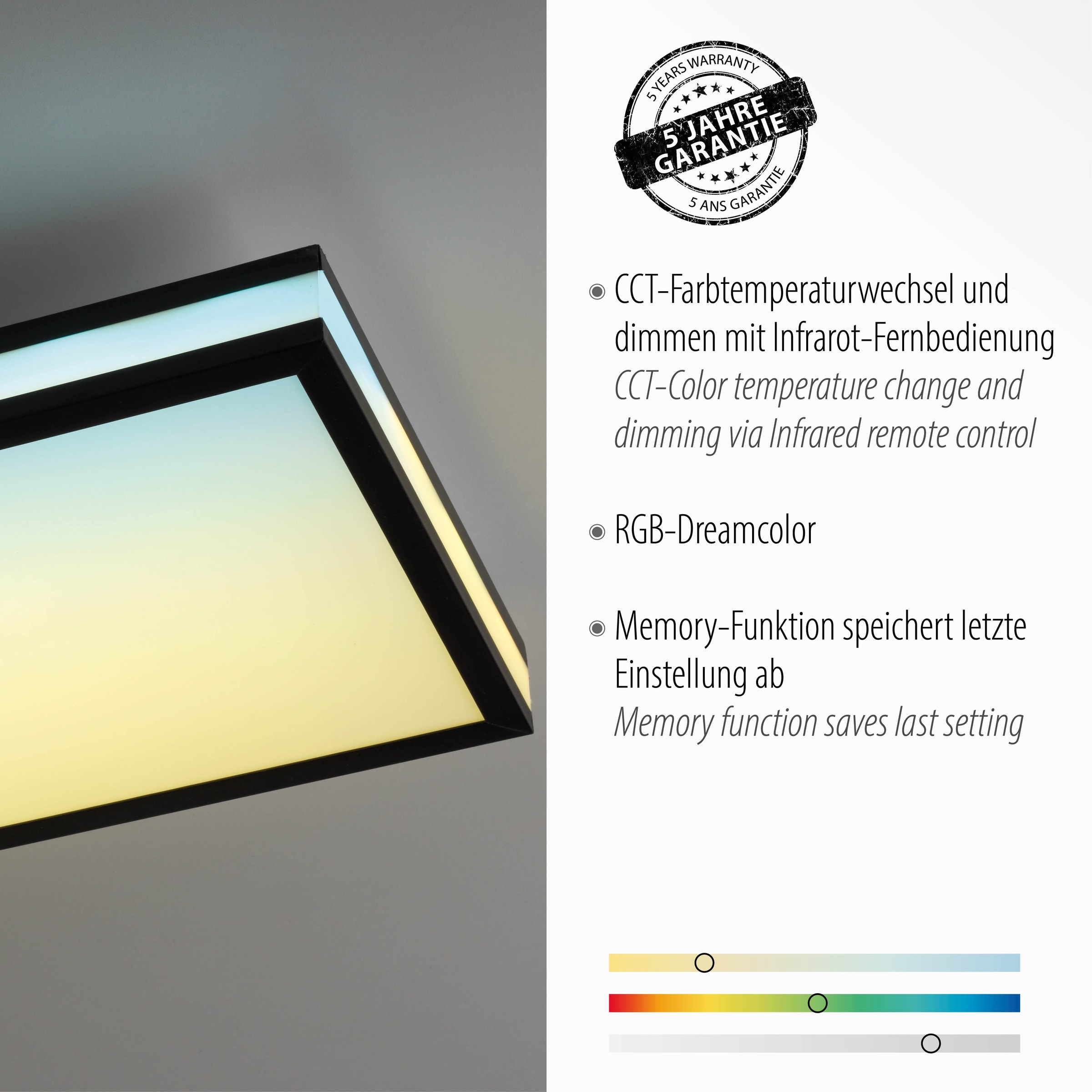 Fernbedienung JUST Fernbedienung, »MARIO«, - dimmbar OTTO 1 LIGHT bei RGB-Rainbow, über CCT Deckenleuchte LED, über flammig-flammig,