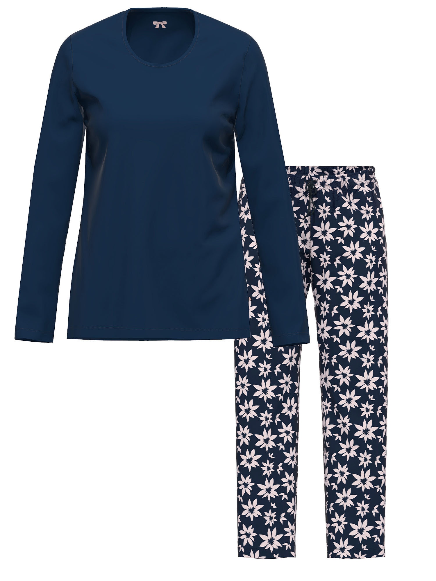 Ammann Schlafanzug »Damen langarm Shirt, lange Hose Night & Relax« 1 Stk.
