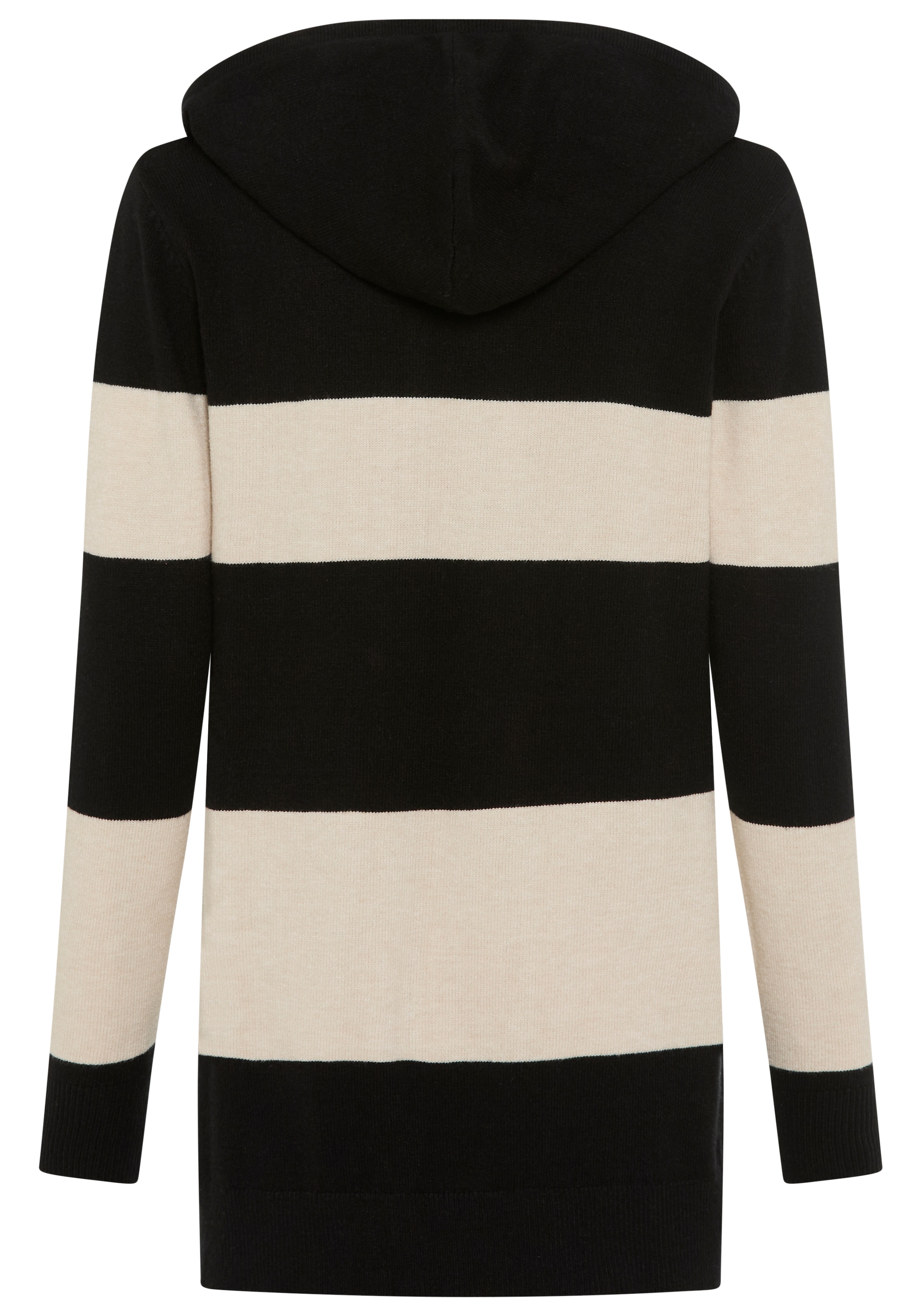 Laura Scott Kapuzenstrickjacke Winterstrick mit Streifen und Glitzerdetails - NEUE KOLLEKTION