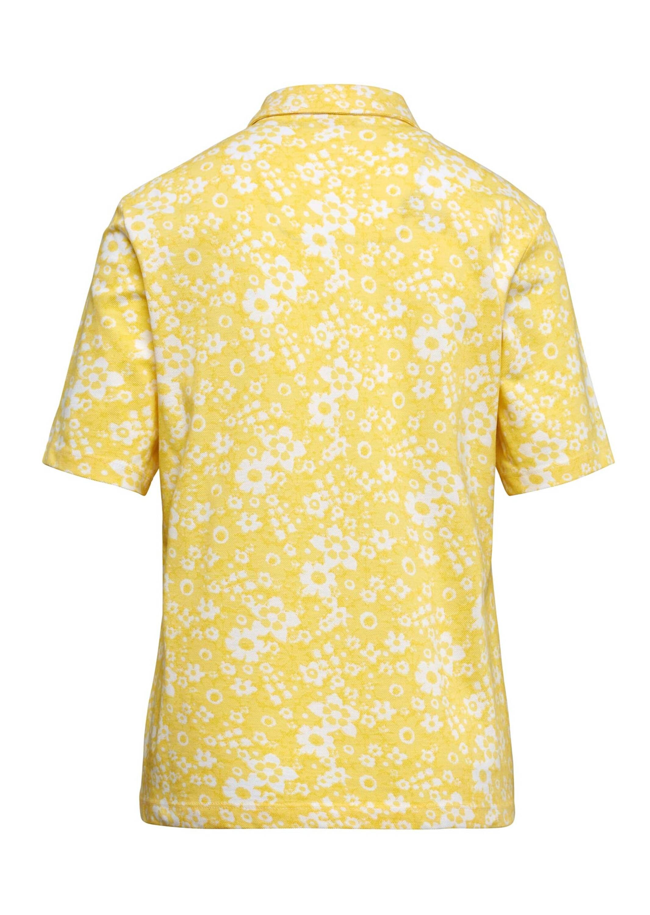 GOLDNER Poloshirt »Kurzgröße Pikee-Druckpoloshirt«