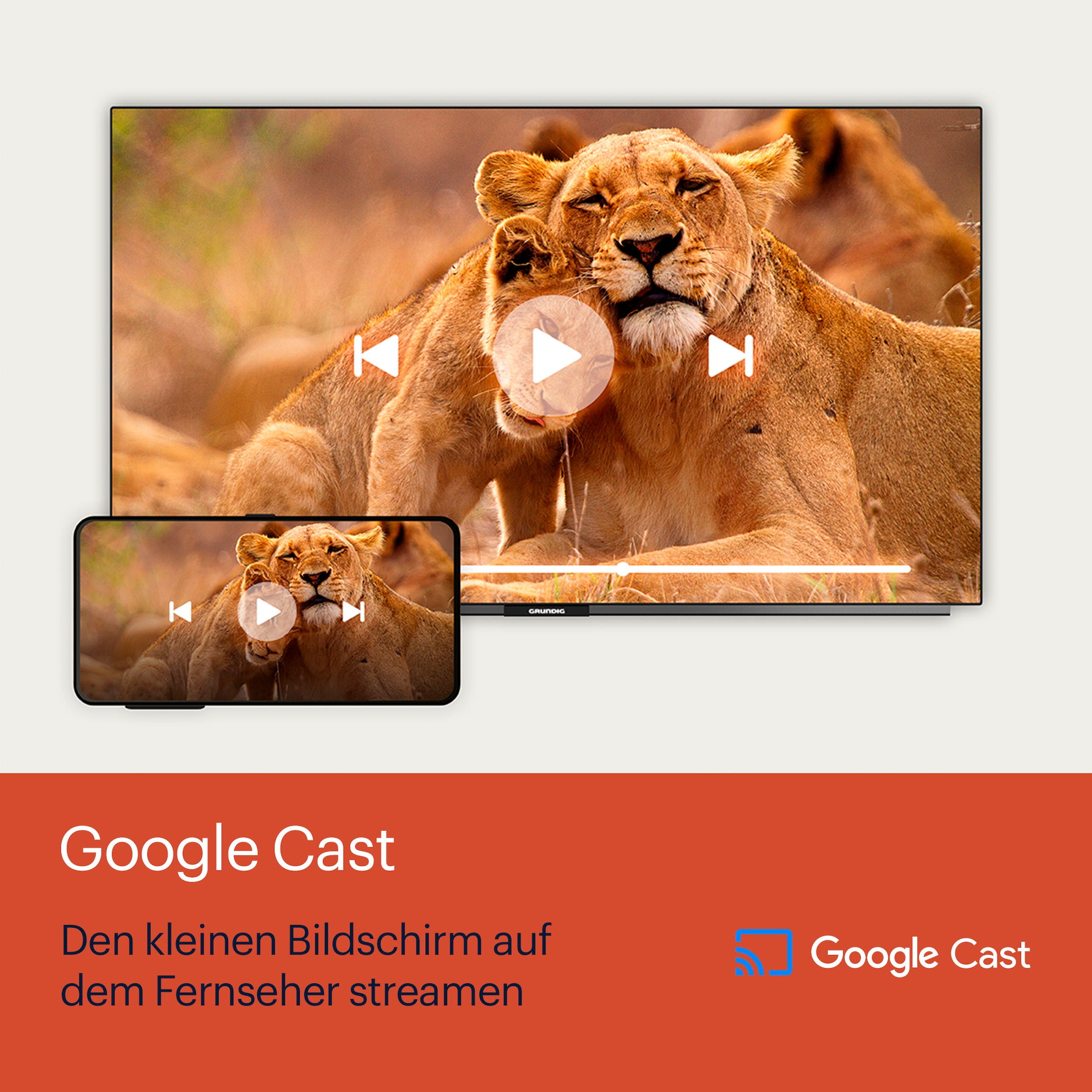Grundig LED-Fernseher »43 VOE 74 EL3T00«, 4K Ultra HD, Google TV