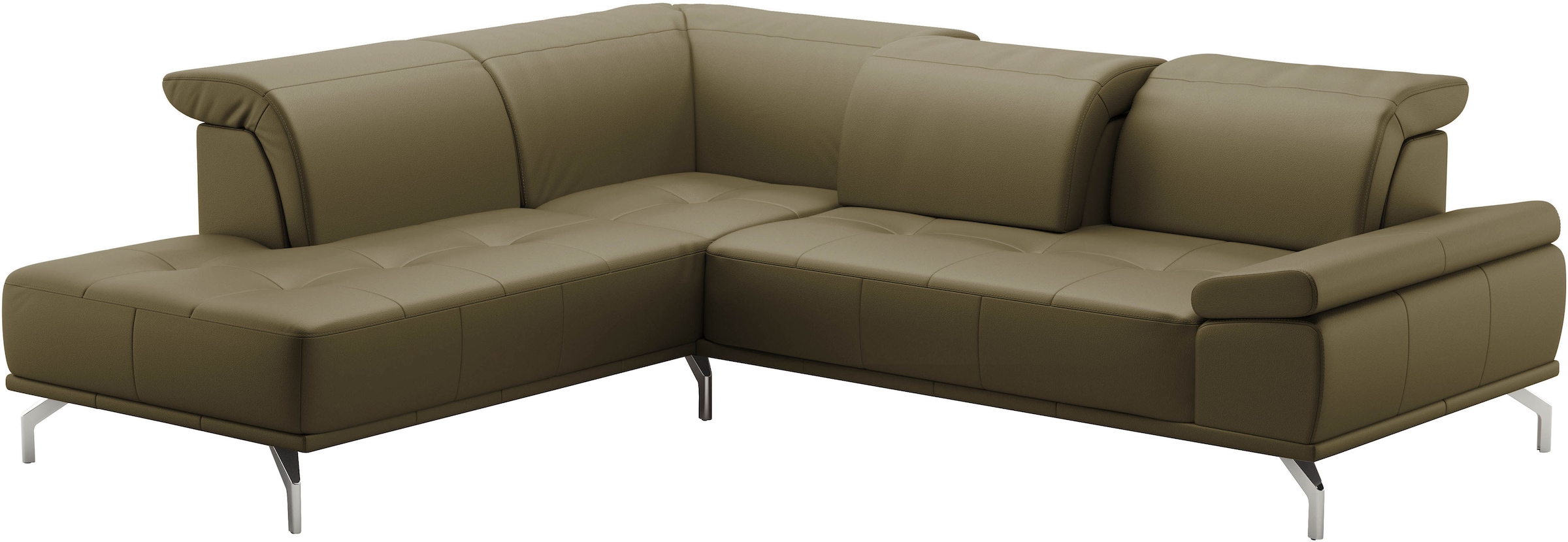 Places of Style Ecksofa »Caluna«, Inkl.Sitztiefenverstellung, wahlweise mit Kopf- und Armteilverstellung