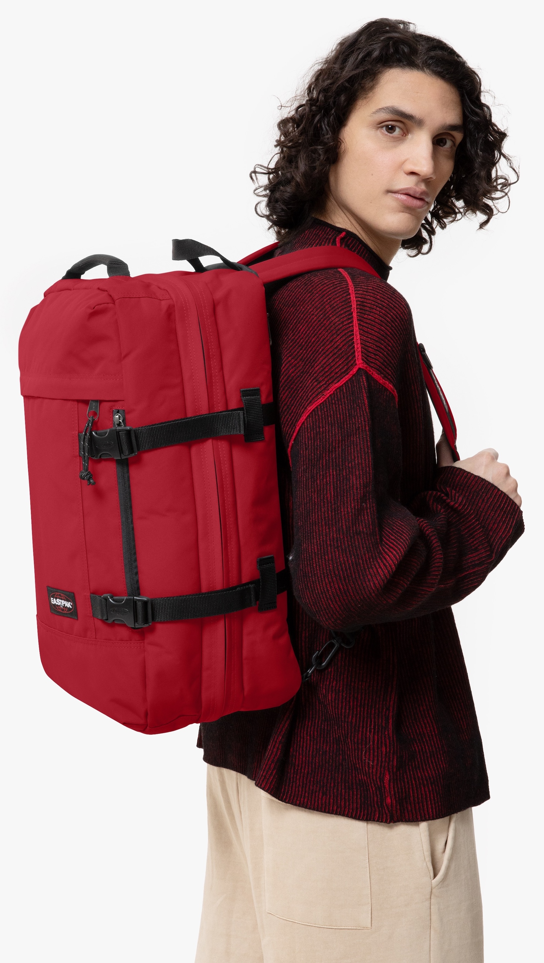 Eastpak Weichgepäck-Trolley »TRAVELPACK SCARLET RED«, Reisegepäck Duffle-Tasche Rucksack Freizeitrucksack