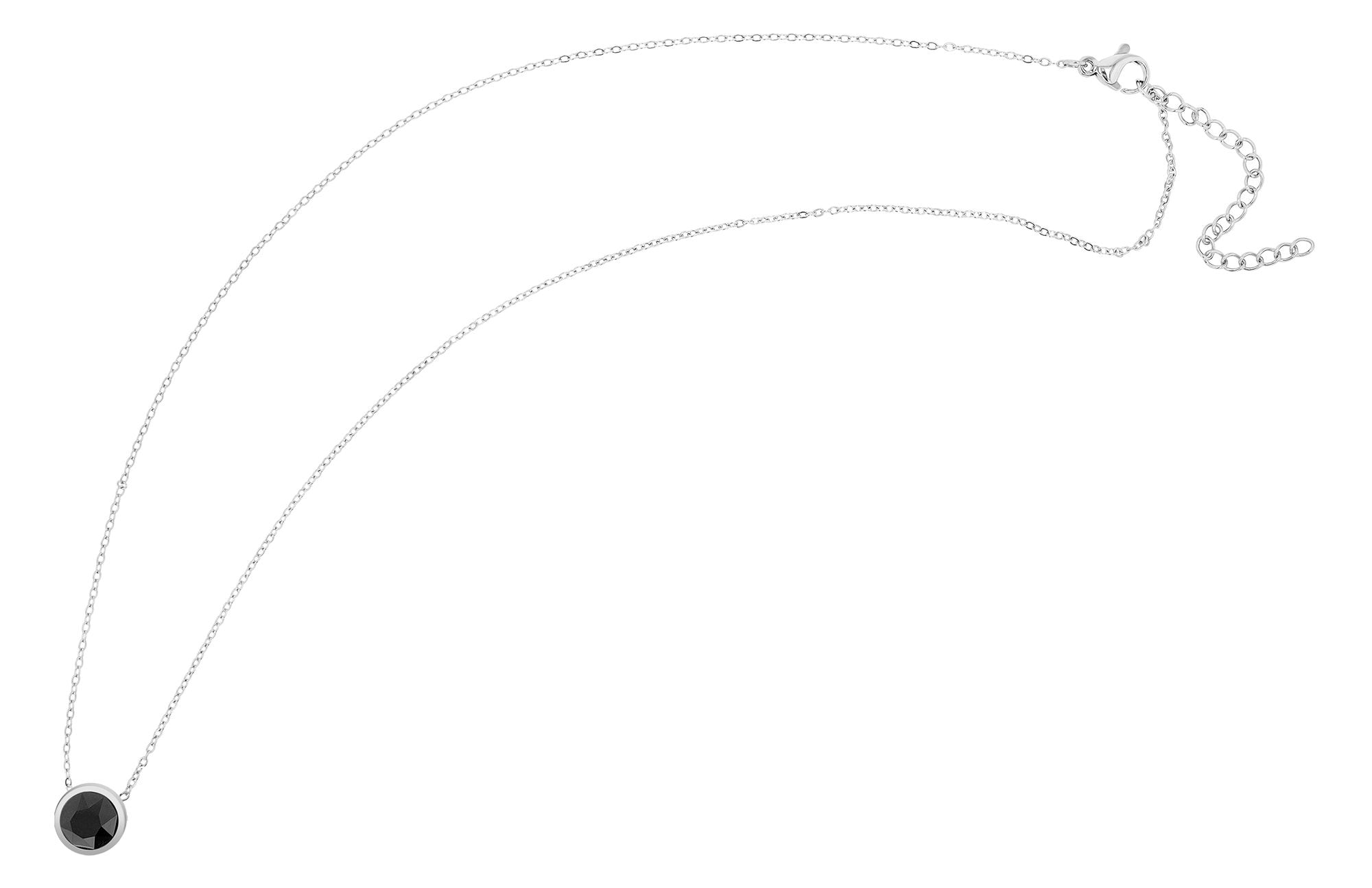 Adelia´s Gliederkette »Damen Halskette aus Edelstahl mit Kristall 43+5«