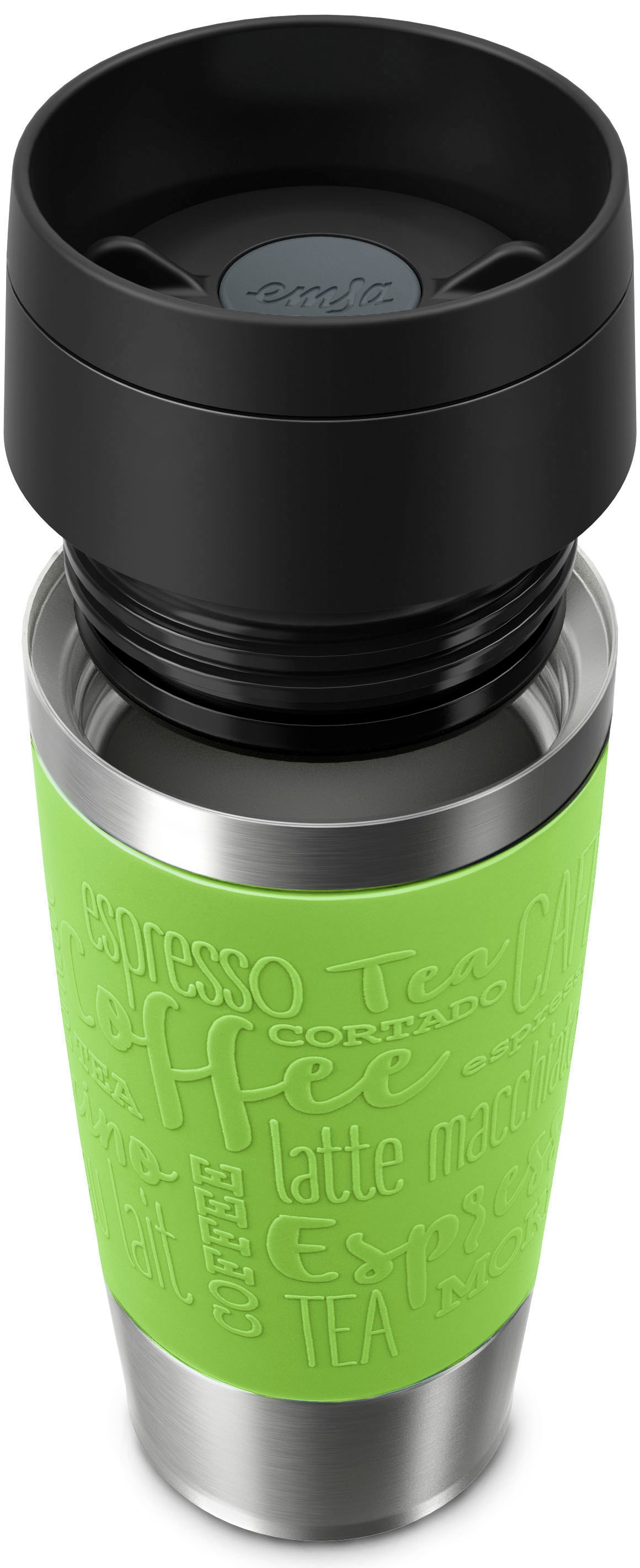 Emsa Thermobecher »Travel Mug Classic, mit 360°-Trinköffnung«, 4h heiß, 8h kalt - 360 ml / 6h heiß, 12h kalt - 500 ml, 100% dicht