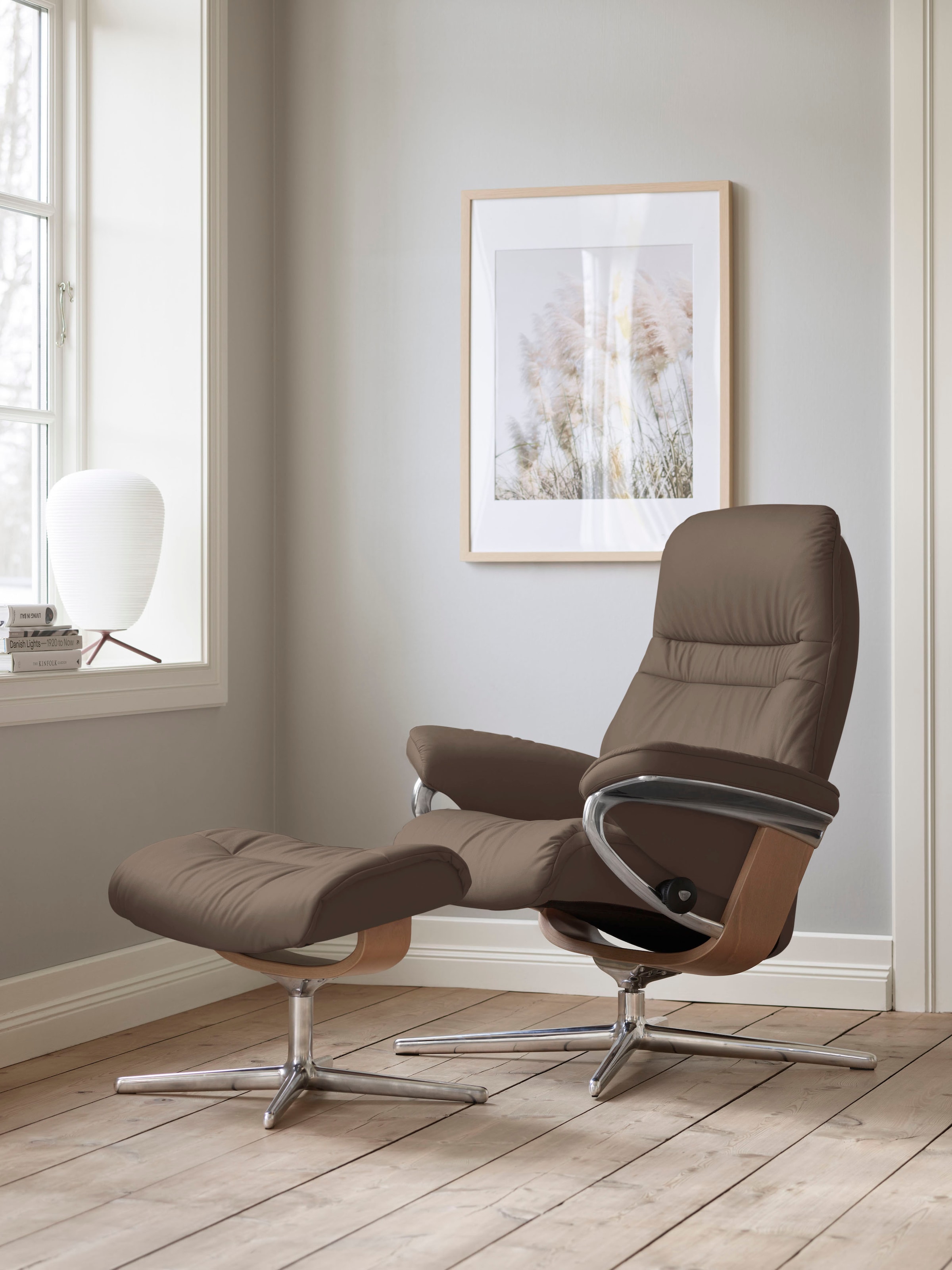 Stressless® Relaxsessel »Sunrise« mit Cross Base, Größe S, M & L, Holzakzent Eiche