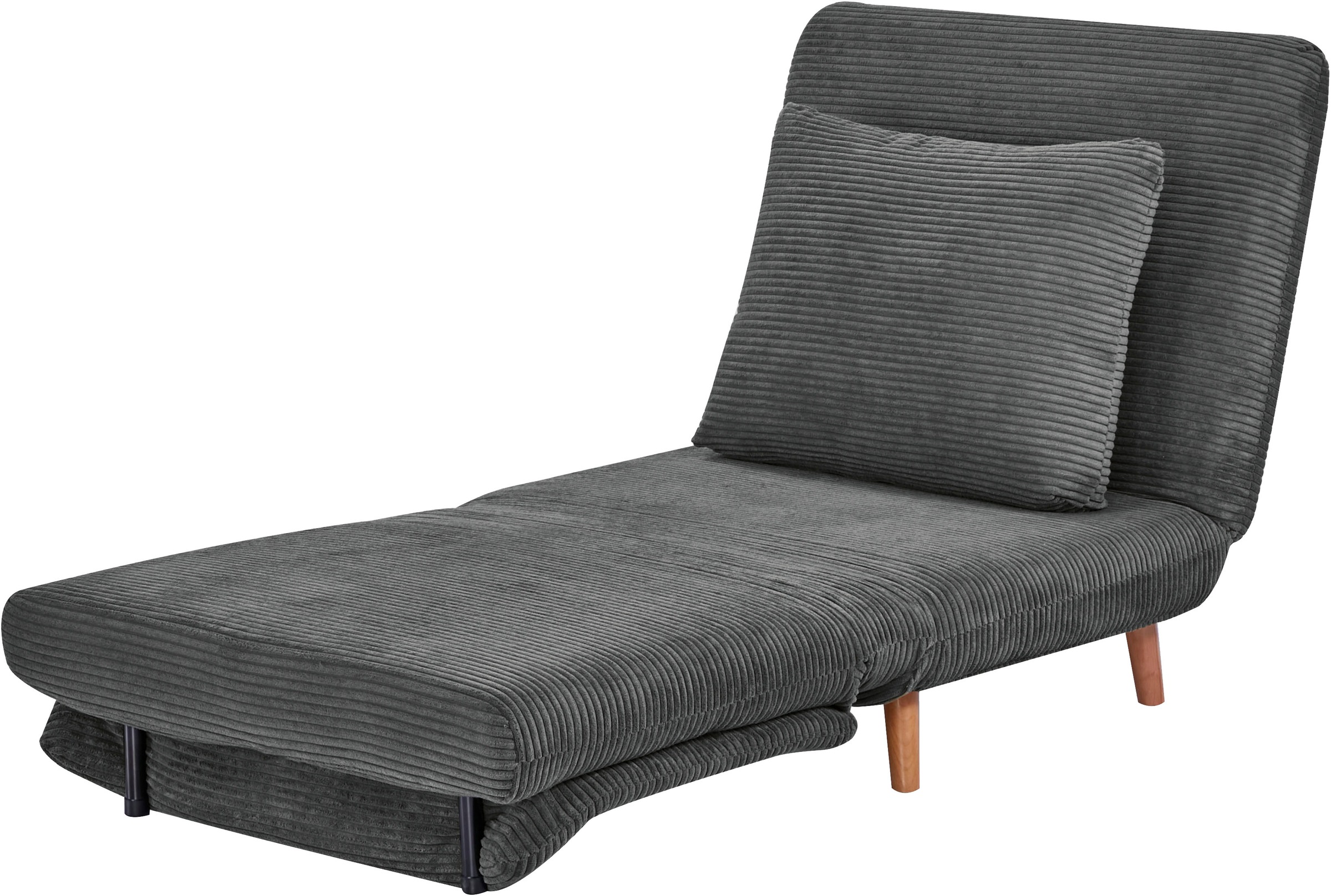 INOSIGN Sessel »AINSLEY« wandelbar zum Gästebett, Schlafsofa, Webstoff u. Cord-Bezug