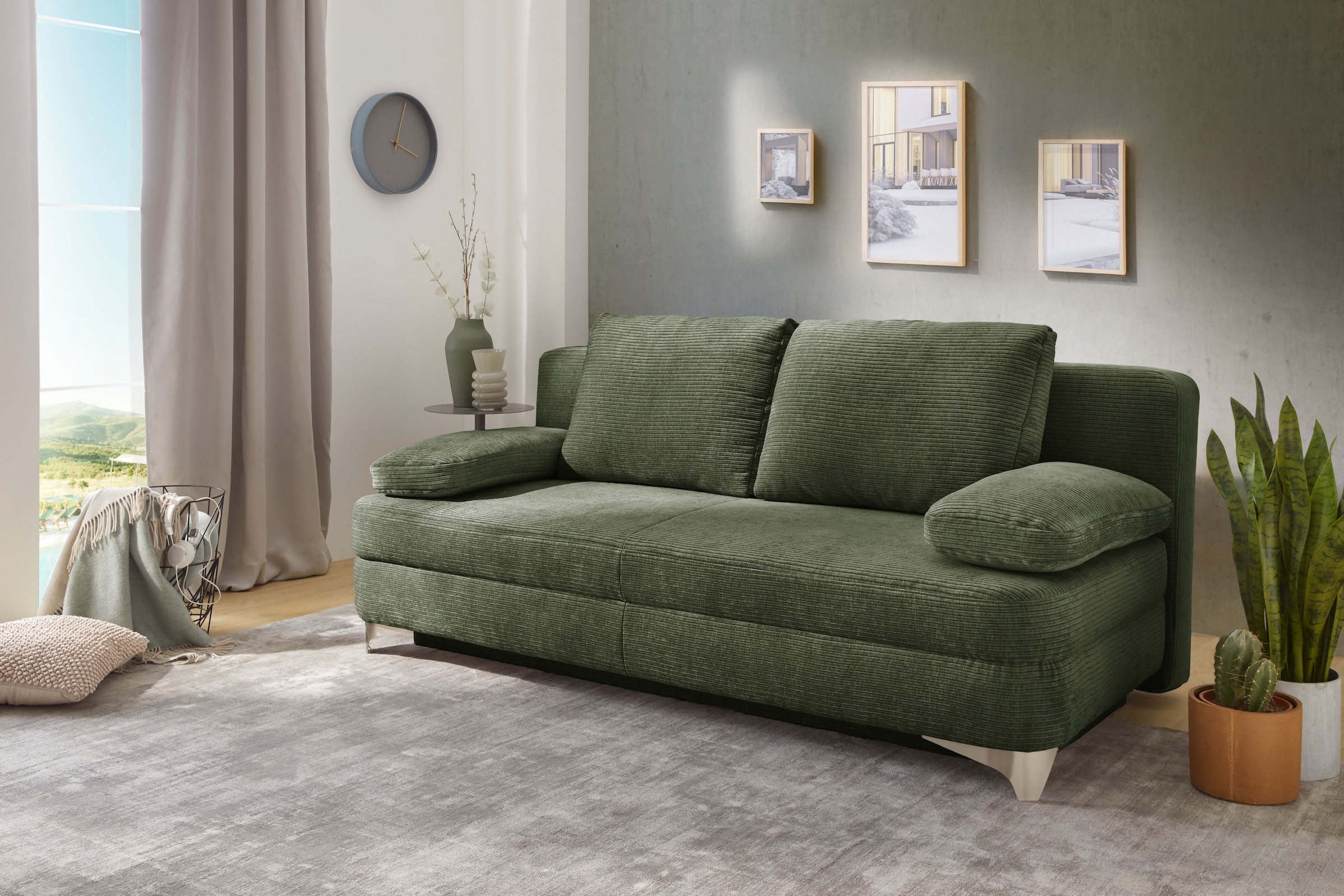 Jockenhöfer Gruppe Schlafsofa »Noah, B: 202 cm, Liegefl.154x202 cm« mit Bettfunktion & Bettkasten