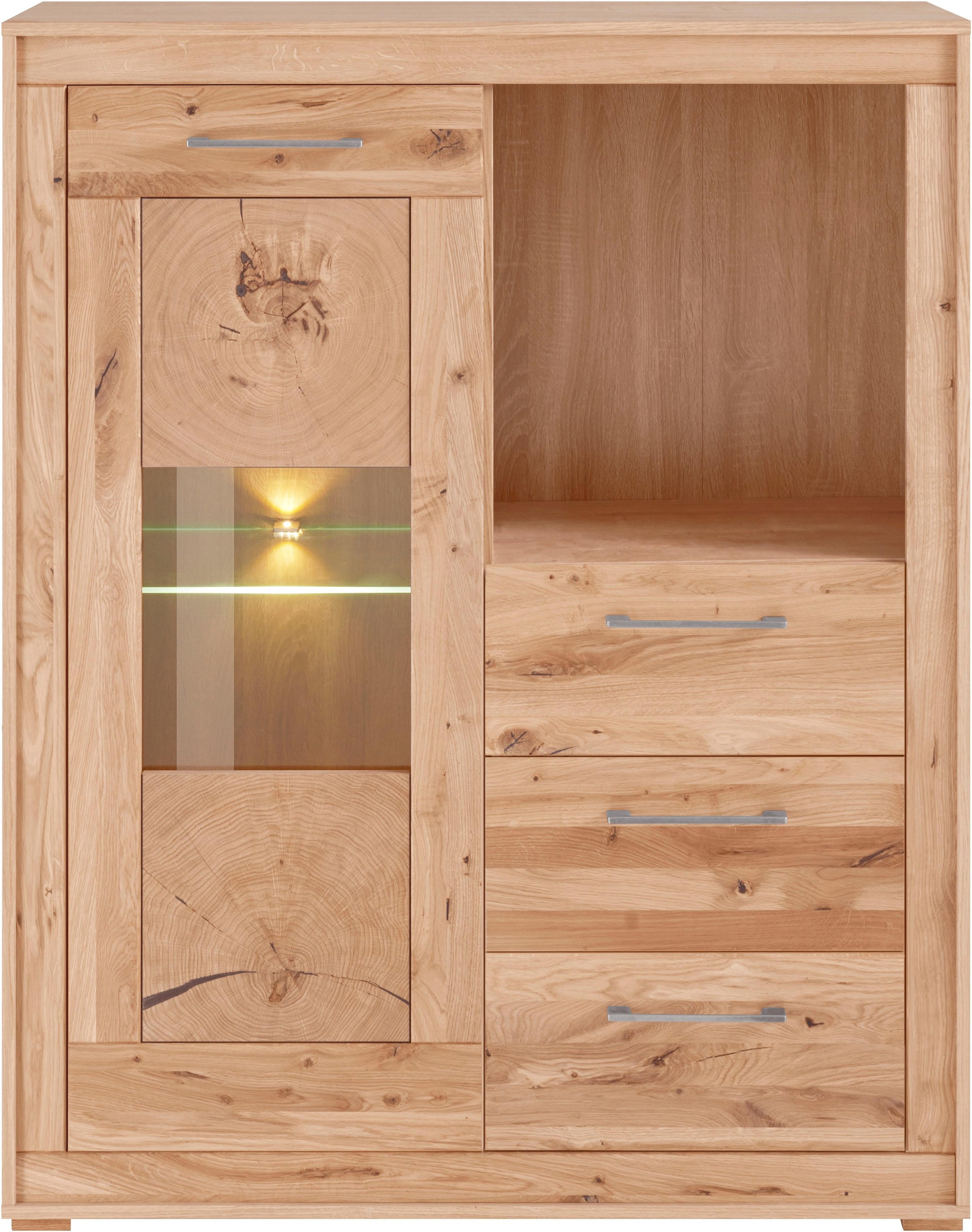 VOGL Möbelfabrik Highboard, Breite 107 cm, Teilmassivholz, Made in Germany