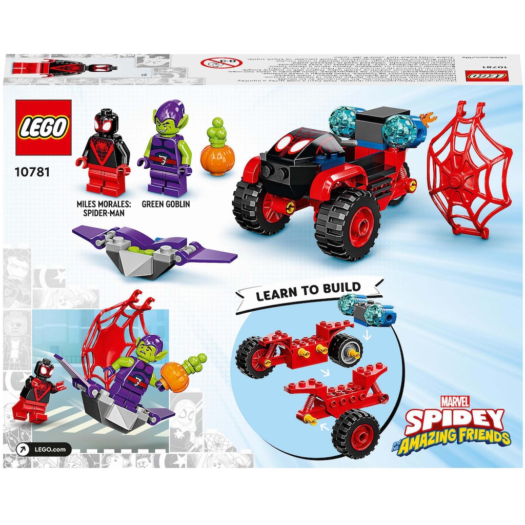 LEGO® Konstruktionsspielsteine »Miles Morales: Spider-Mans Techno-Trike (10781), LEGO® Marvel«, (59 St.)