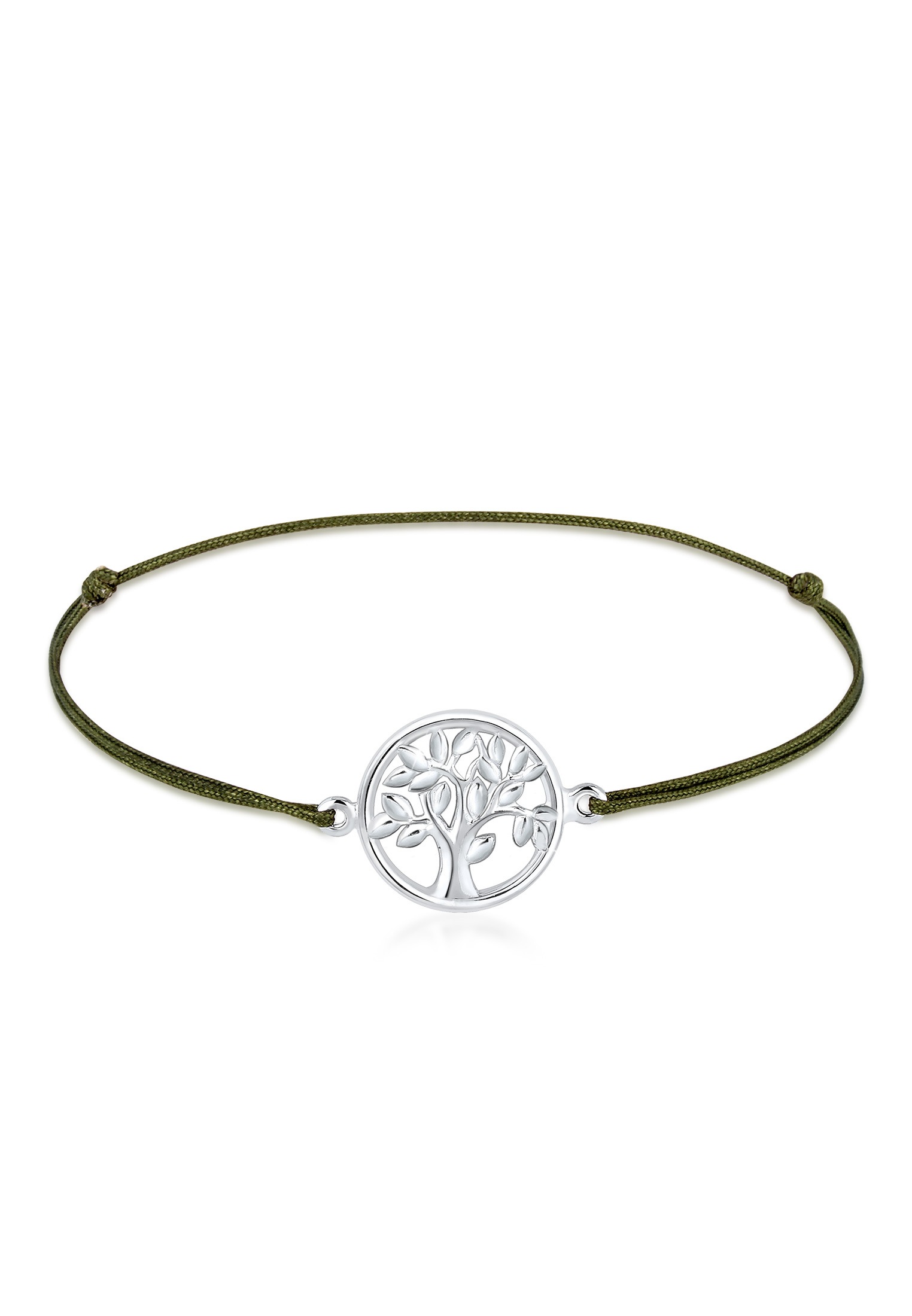 Elli Armband »Lebensbaum Boho Festival Nylon Band 925er Silber«