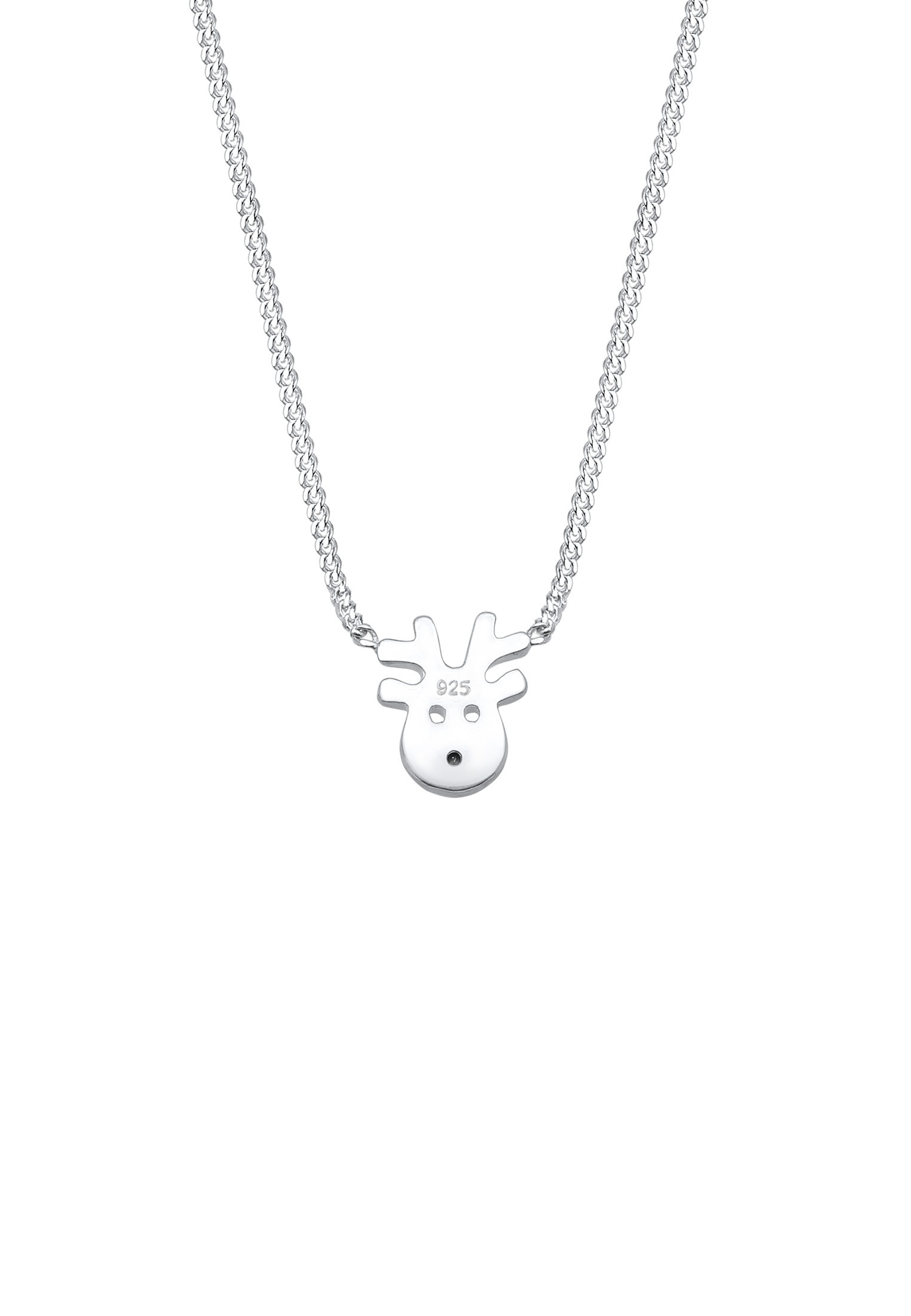 Elli Silberkette »Halskette Rnntier Hirsch Glas Kristalle Rot 925 Sterling Silber«