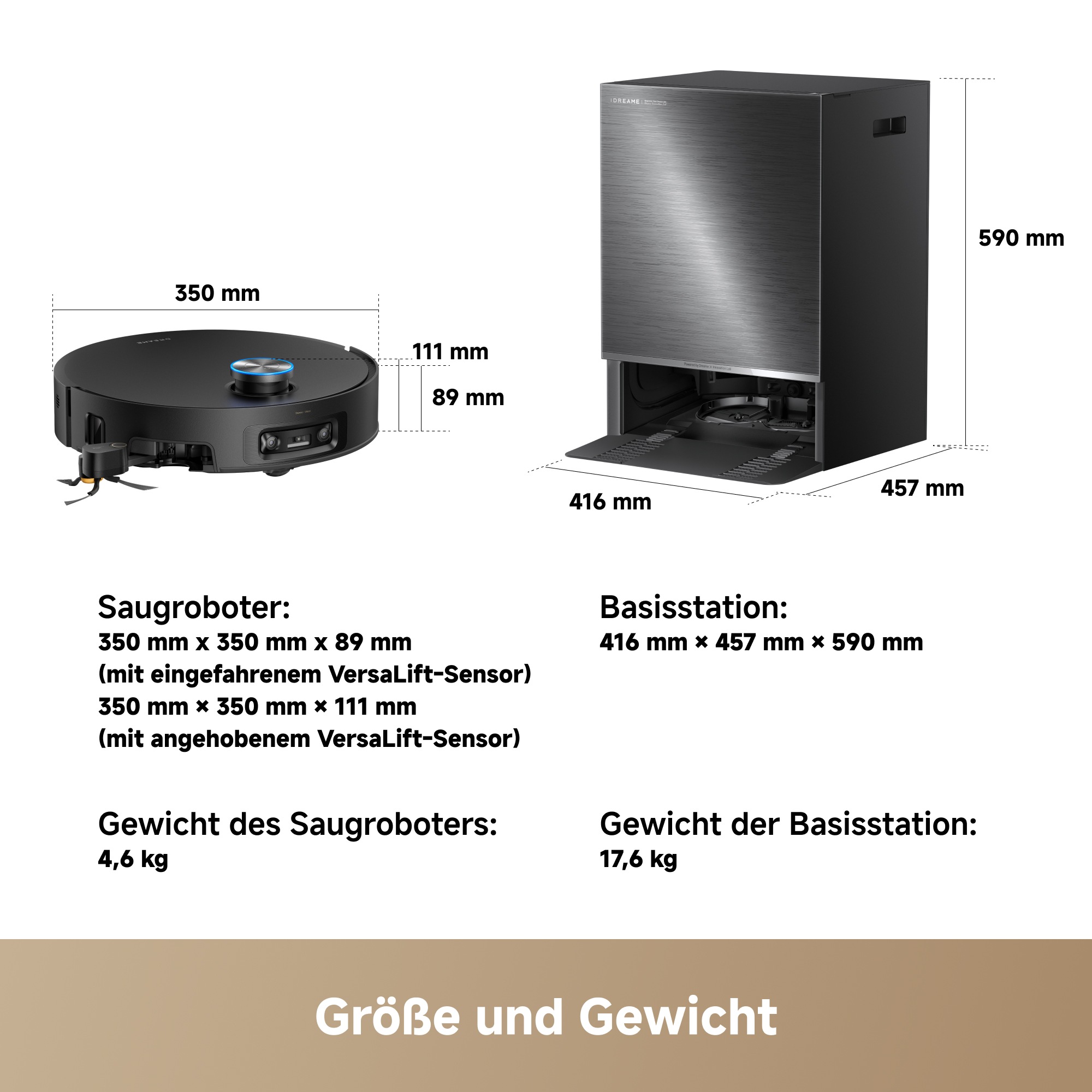 Dreame Saugroboter »X60 Pro Ultra Complete« 42.000 Pa , Multi-Wischmopp, KI-Dual-Kamera