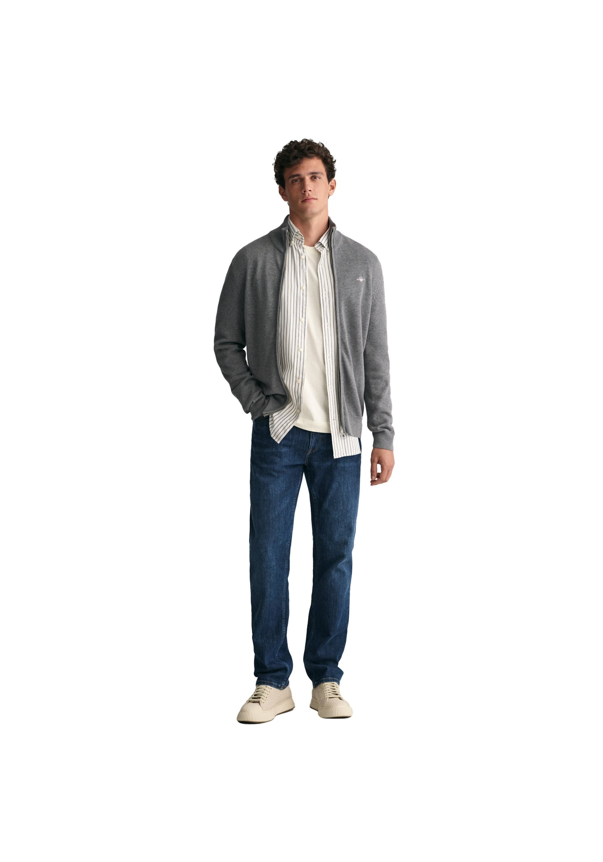 Gant Sweatshirt »Strickjacke CASUAL COTTON ZIP CARDIGAN«