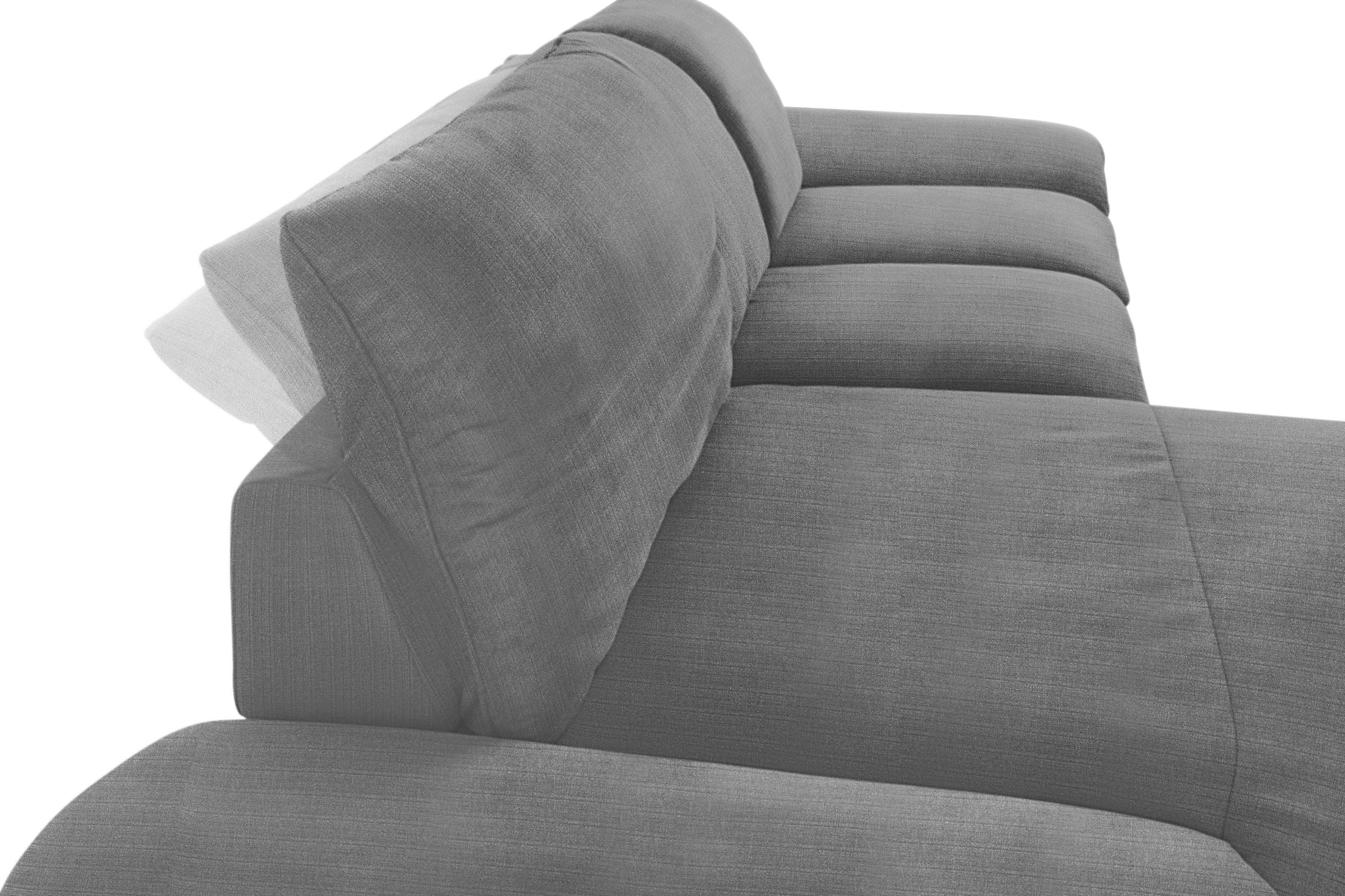 W.SCHILLIG Ecksofa »enjoy&MORE, Designsofa, bequem, zeitlos und elegant, L-Form« mit Sitztiefenverstellung, Füße silber matt, Breite 340 cm