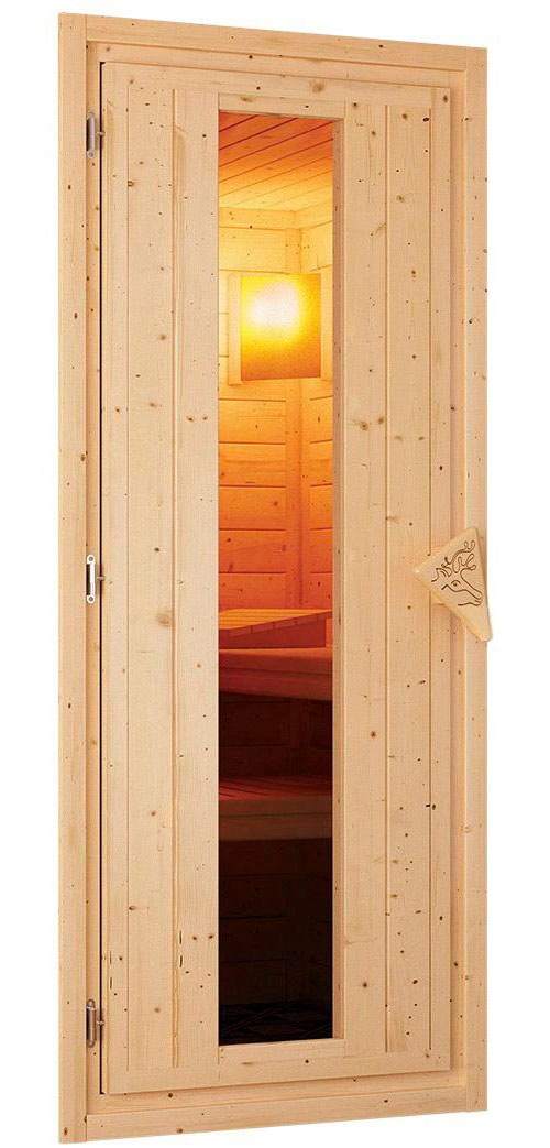 Karibu Sauna »Vada« Set,  Ofen 9 kW Bio externe Strg easy