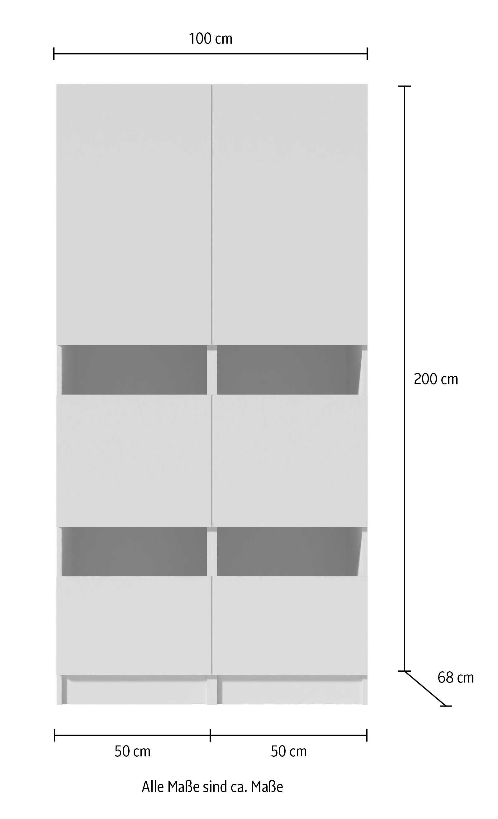 BASIC by Balculina Mehrzweckschrank-Set »Washhome B/T/H 100x68x200« 2 Stk. tlg.