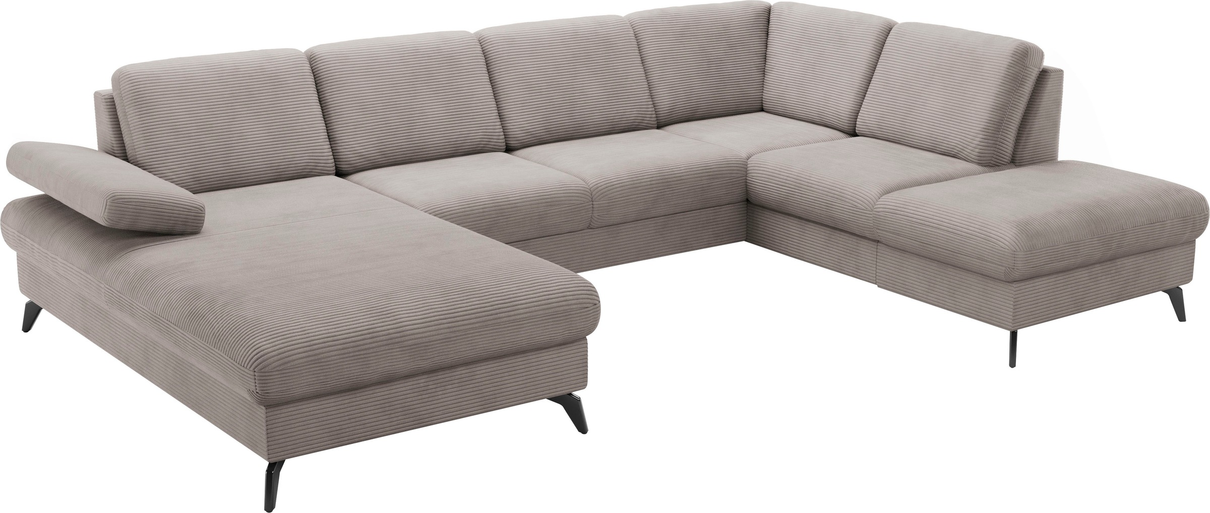 sit&more Wohnlandschaft »Morris Jubi U-Form«, inkl. Armteilfunktion und 1 Zierkissen, wahlweise mit Bettfunktion