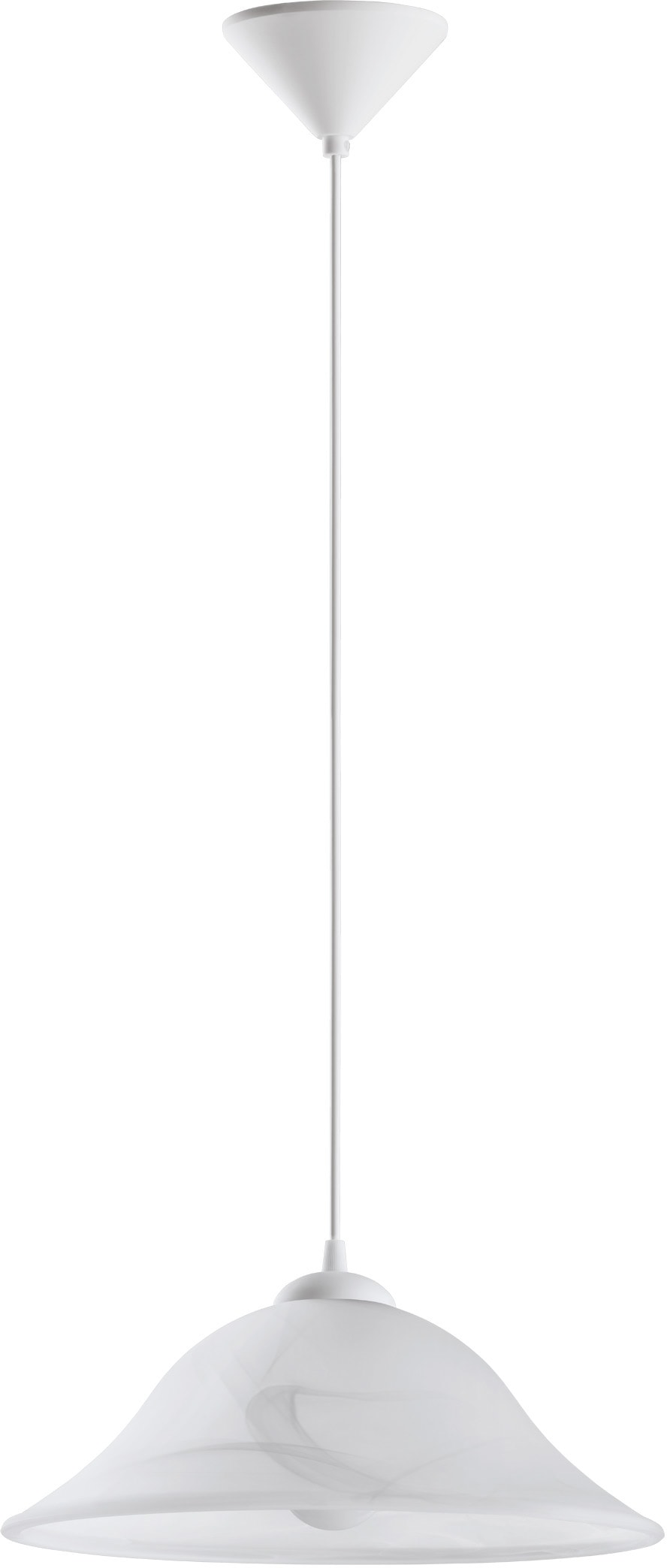 EGLO Pendelleuchte »ALBANY«, 1 flammig, Leuchtmittel E27 | ohne Leuchtmittel, weiß / Ø35 x H110 cm / exk. 1 x E27 (je max. 60W) / Esstisch / Küche